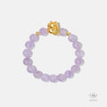 Gold Vermeil Lucky Cat Amethyst Bracelet (9mm) 993115