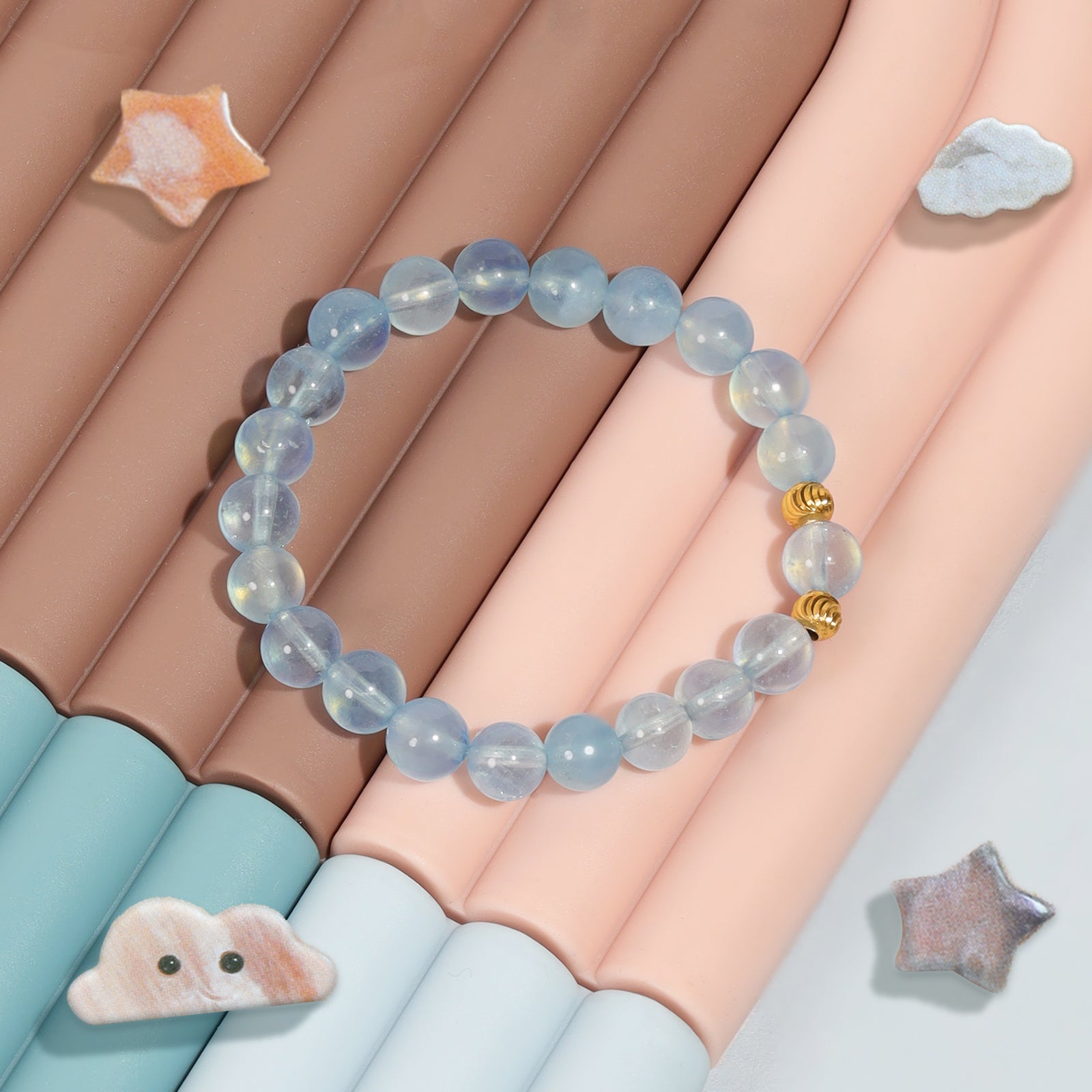 Hebes Gold Vermeil Aquamarine Kid Bracelet HC3142