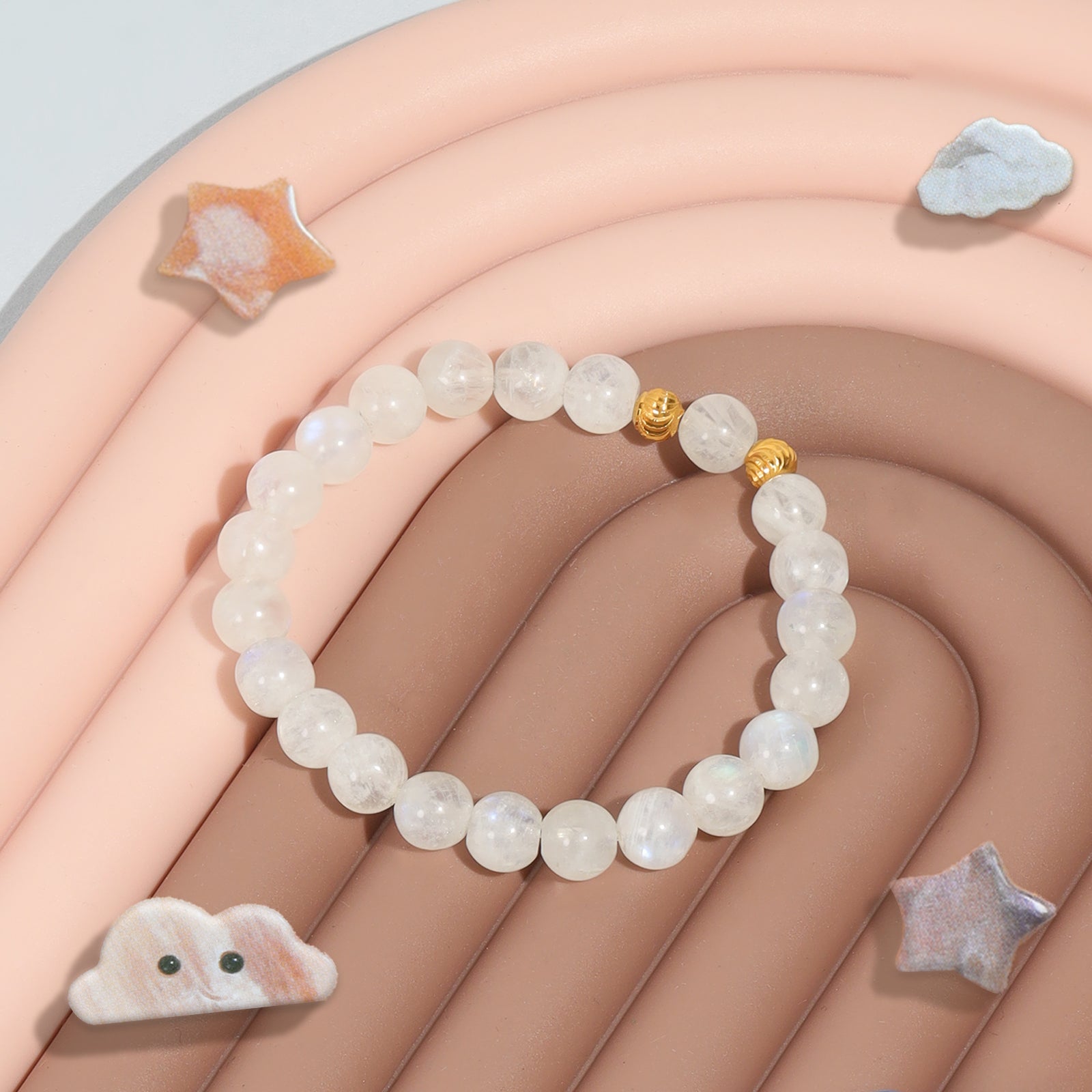 Hebes Gold Vermeil Moonstone Kid Bracelet HC3143