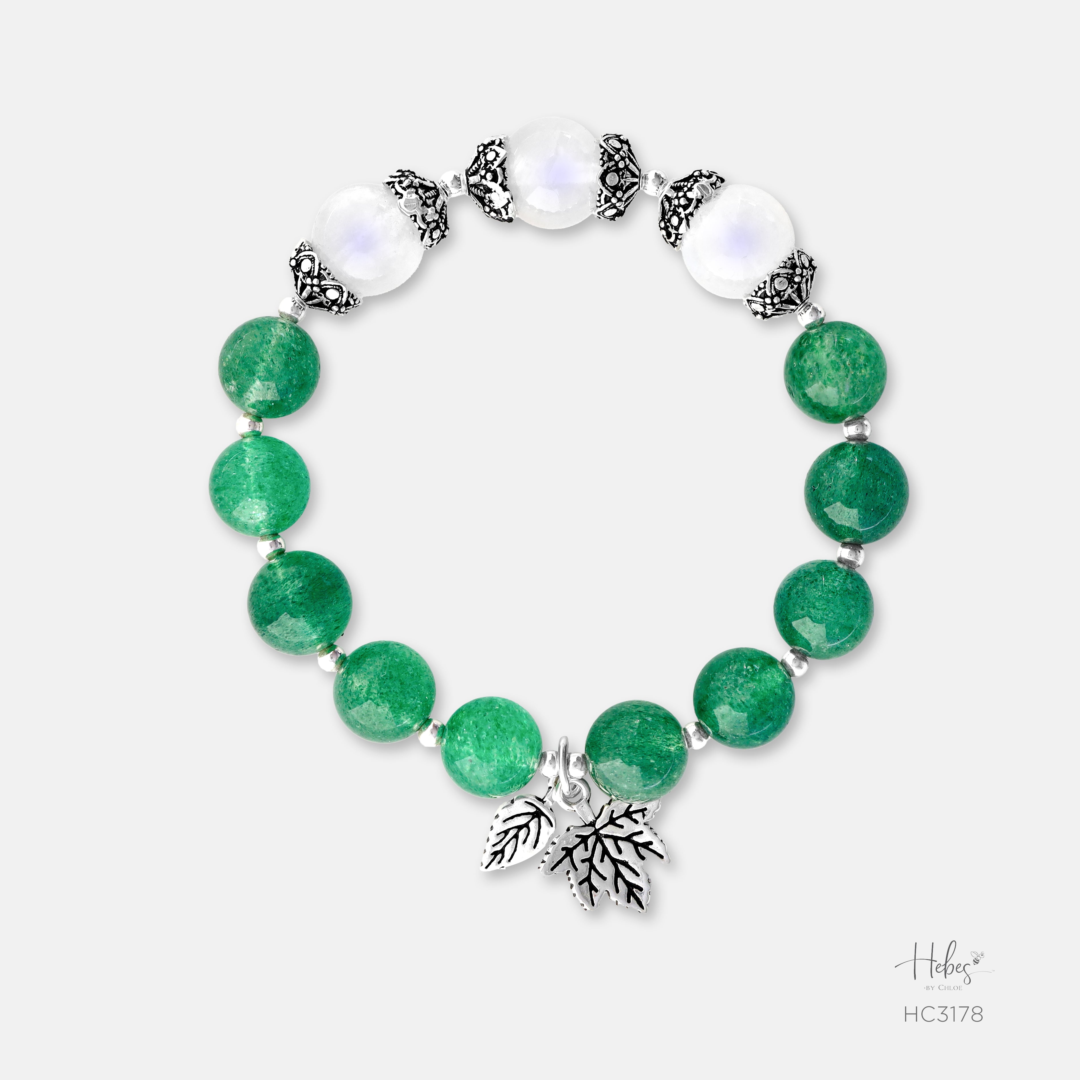 Hebes Green Strawberry Quartz Bracelet HC3178