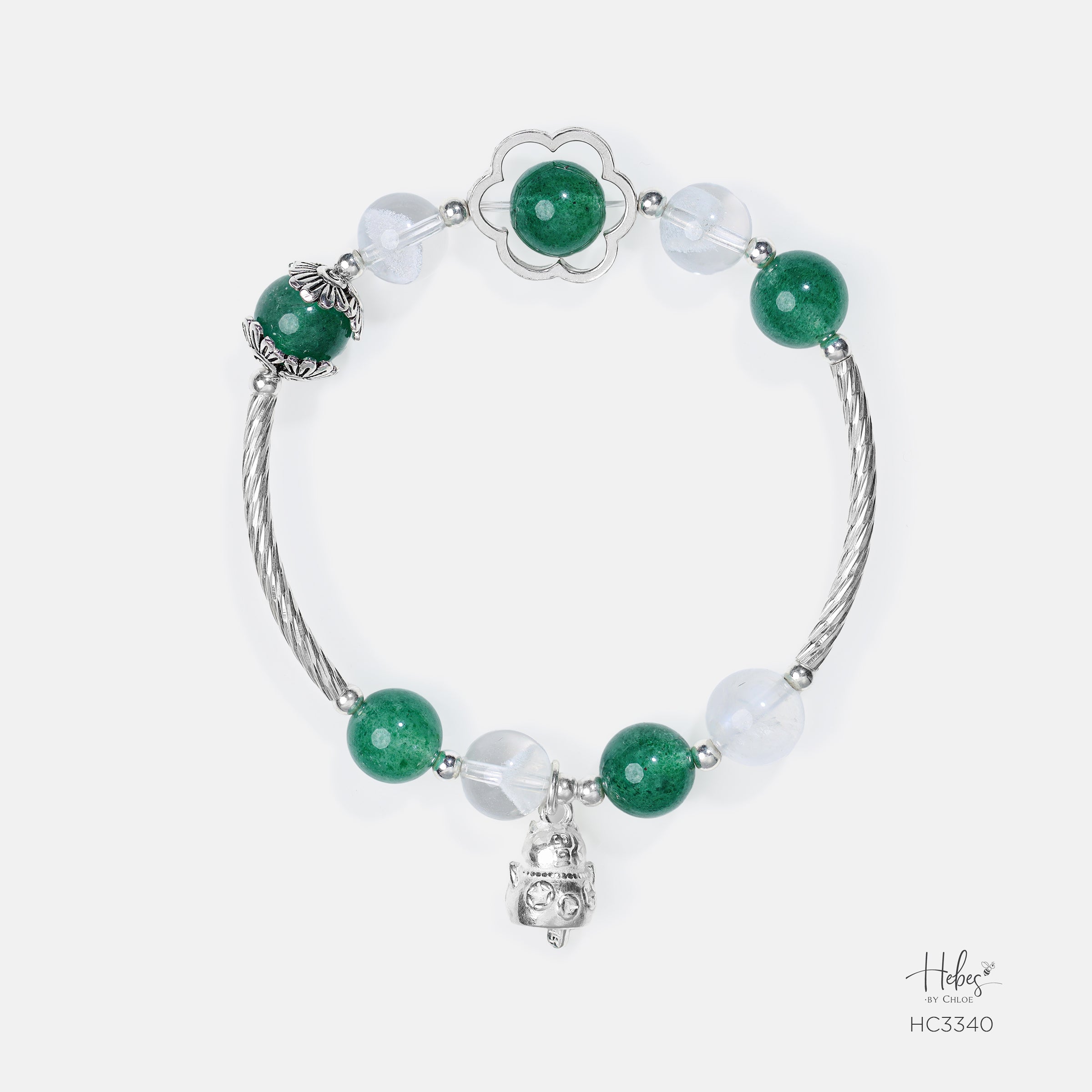 Hebes Green Strawberry Quartz Bracelet HC3340