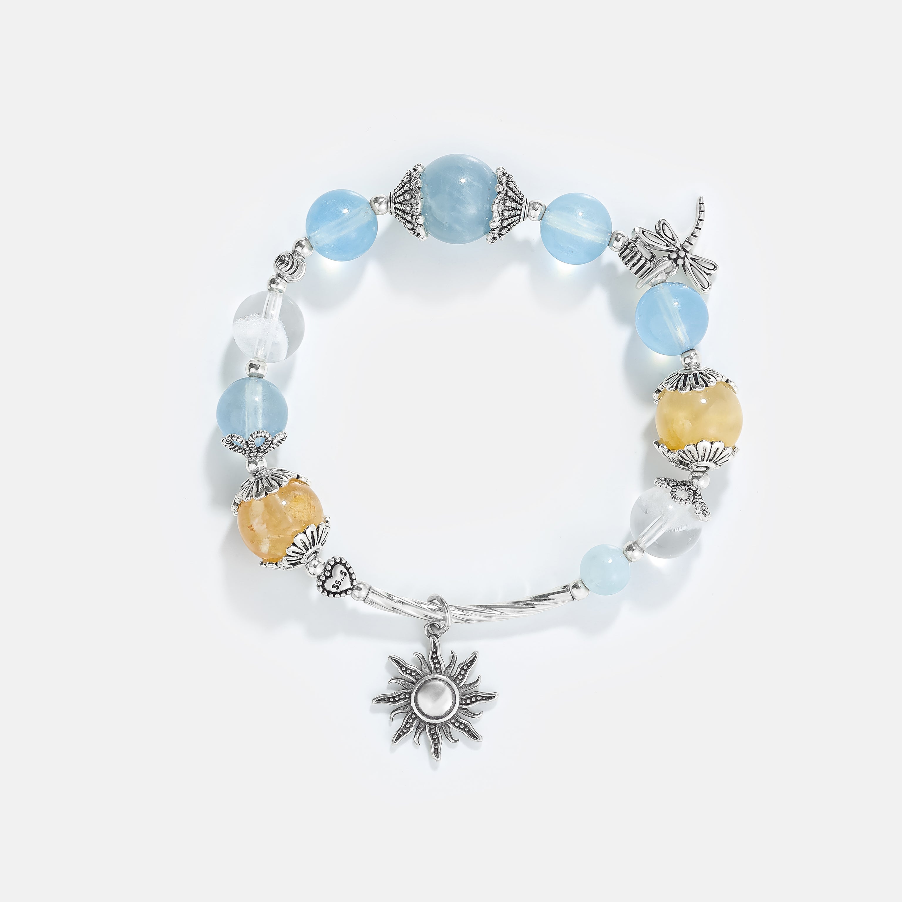 Sparkle and Shine Solar Spark Aquamarine Bracelet