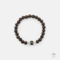 Vietnamese Agarwood Black Rutilated Quartz Bracelet HC3393