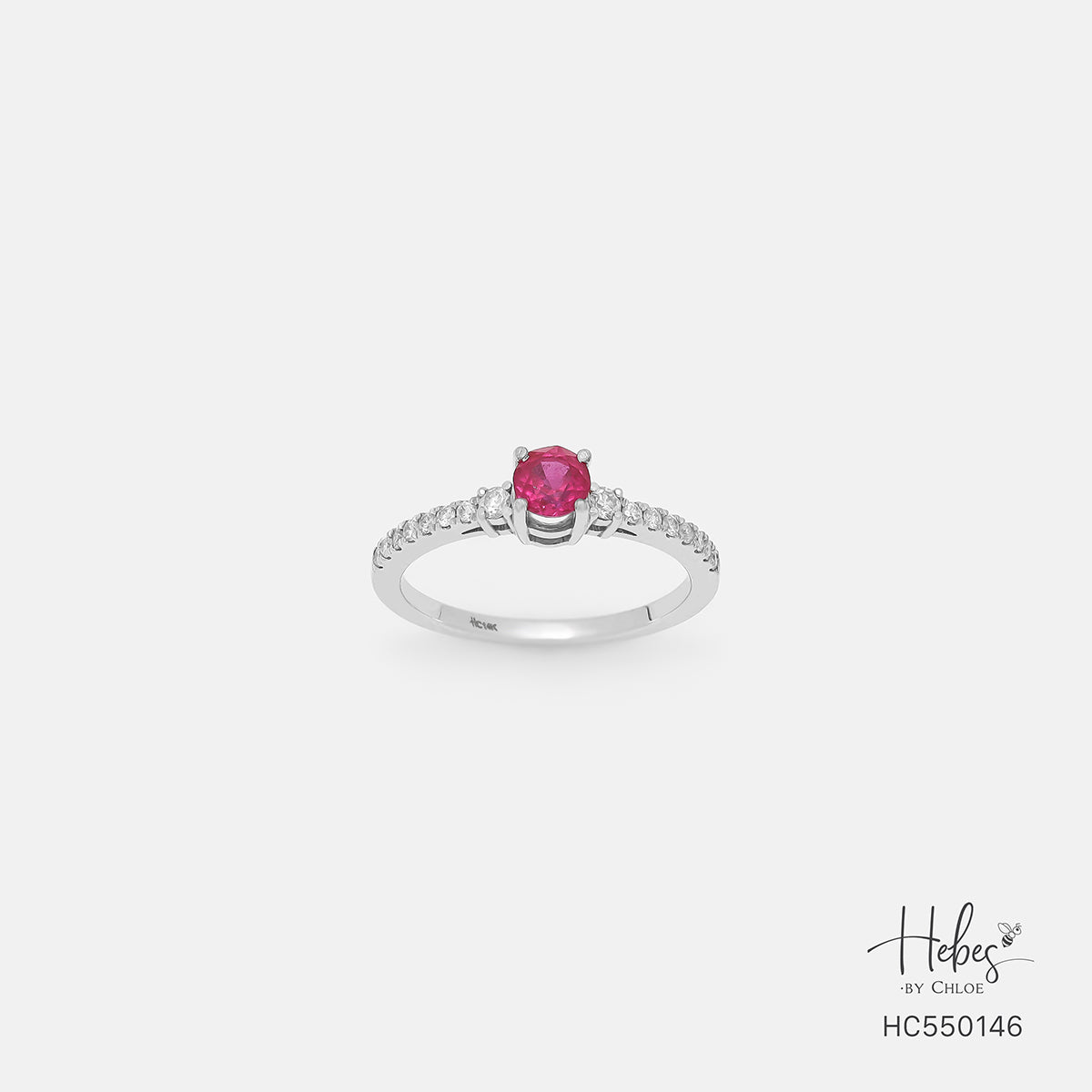 Ruby 14K Gold Diamond Ring HC550146
