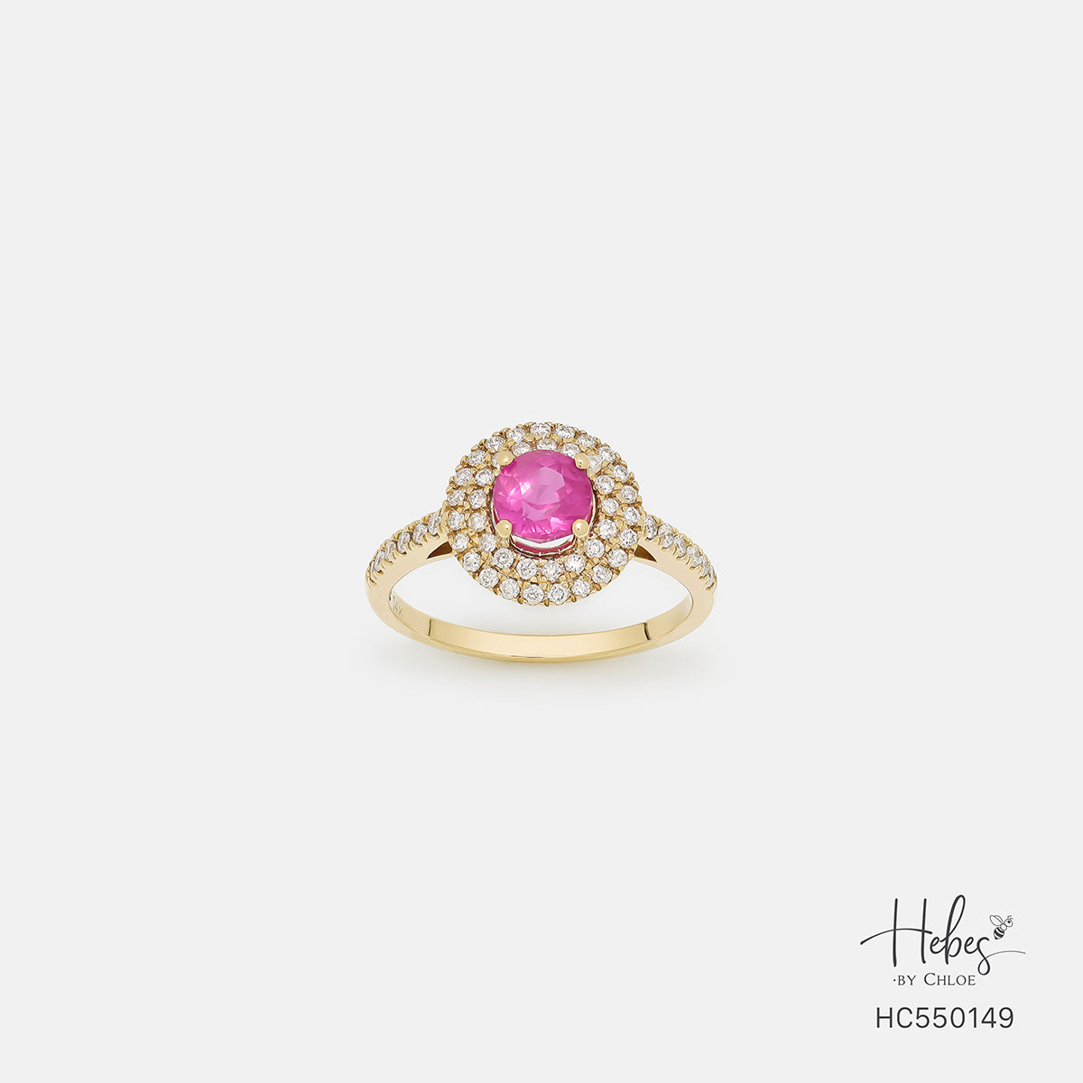 Ruby 14K Gold Diamond Ring HC550149