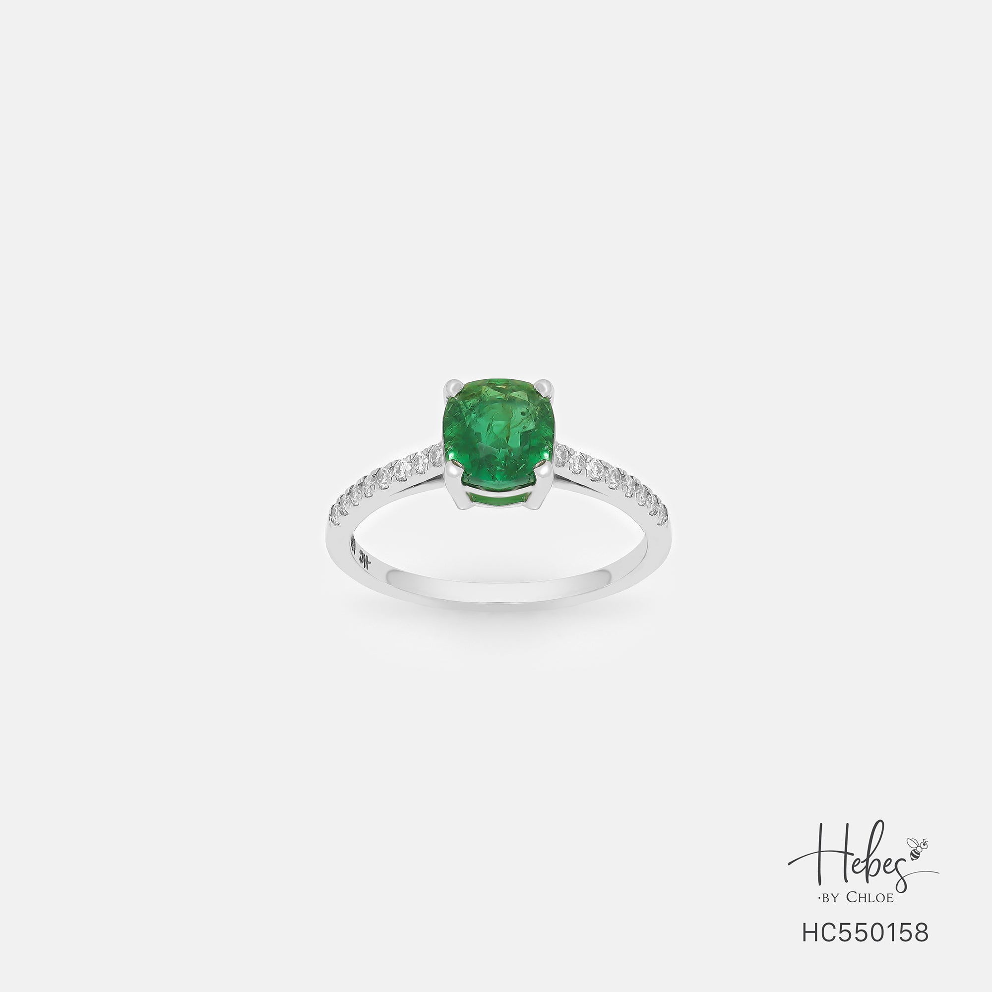 Green Tourmaline 14K Gold Diamond Ring HC550158