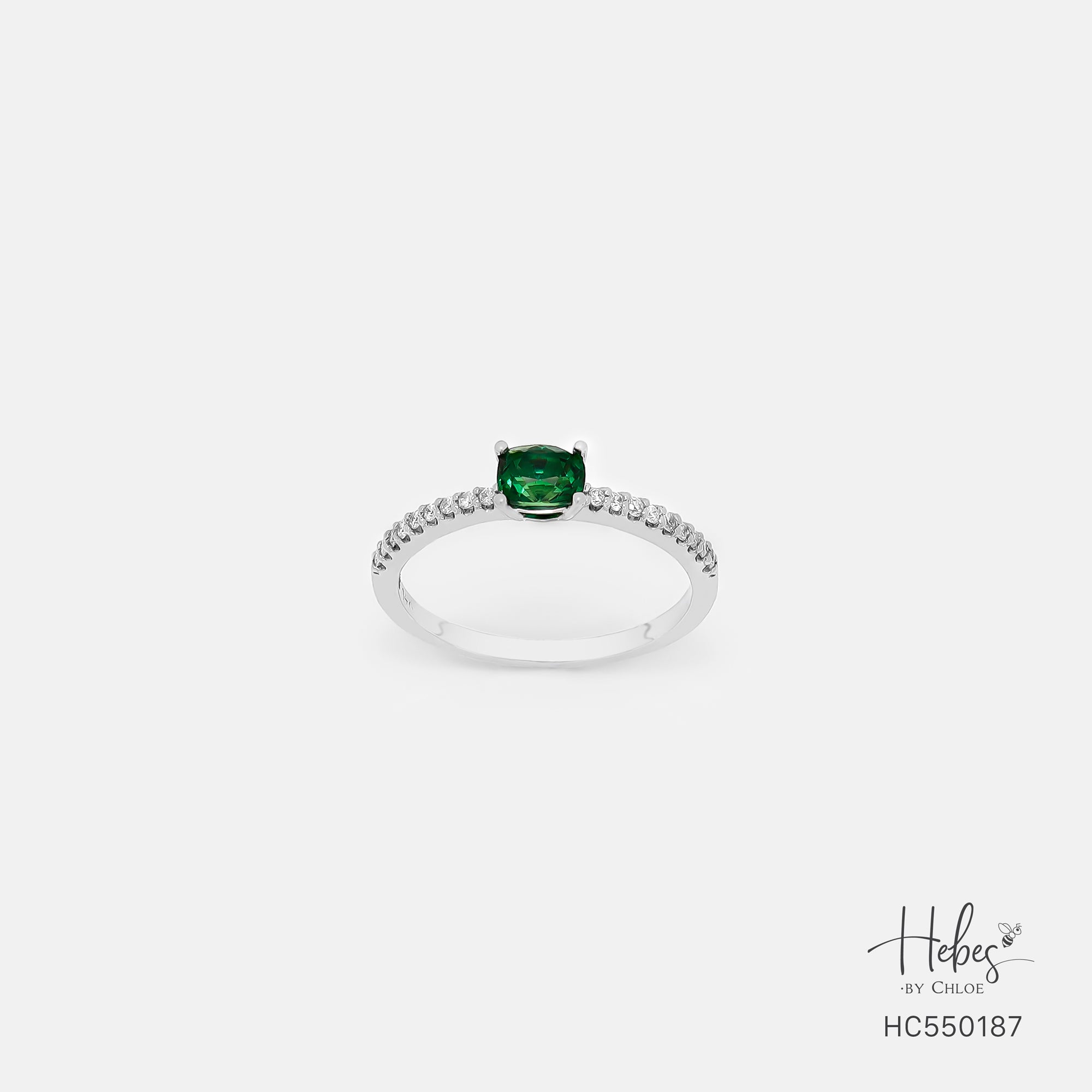 Emerald 14K Gold Diamond Ring HC550187