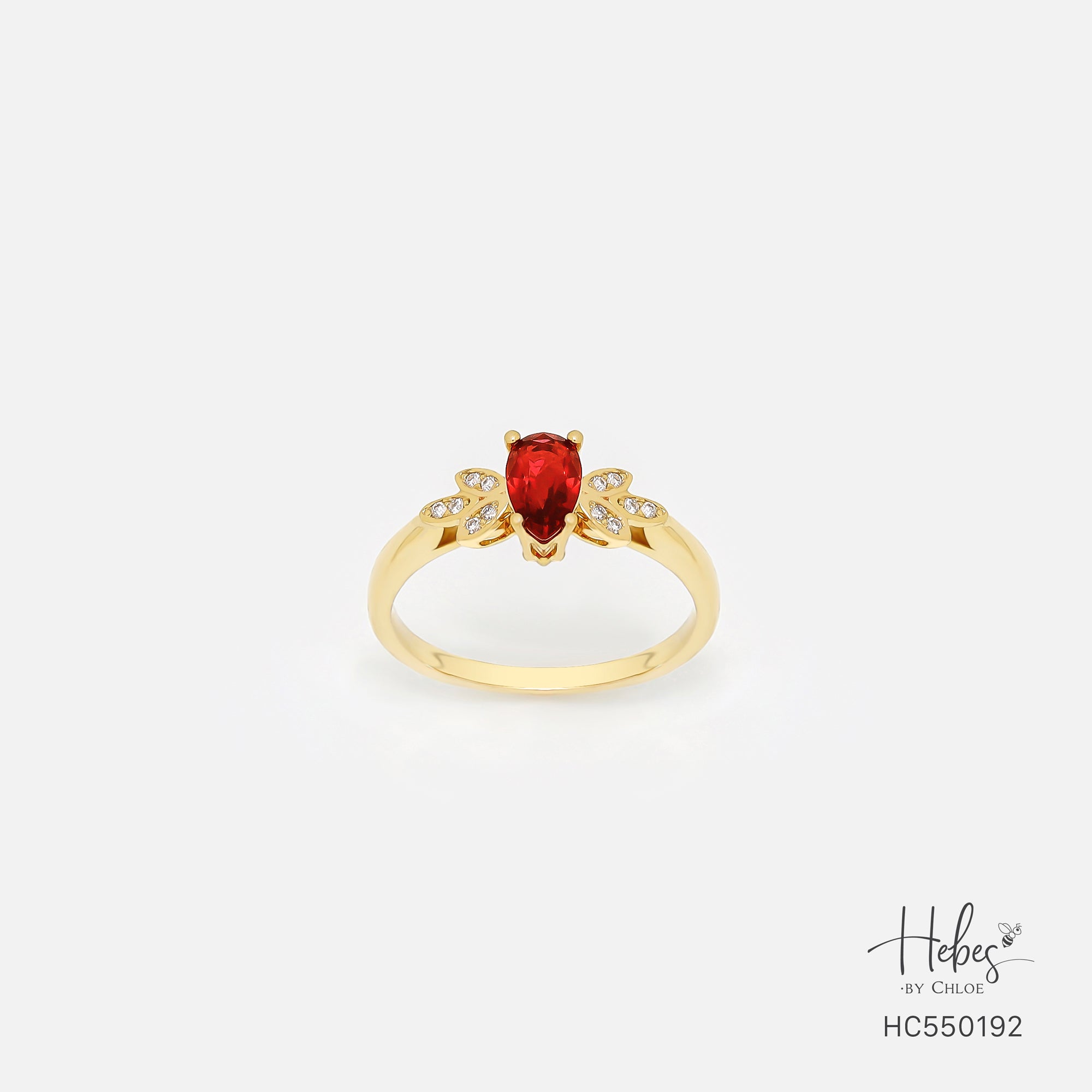 Red Spinel 14K Gold Diamond Ring HC550192