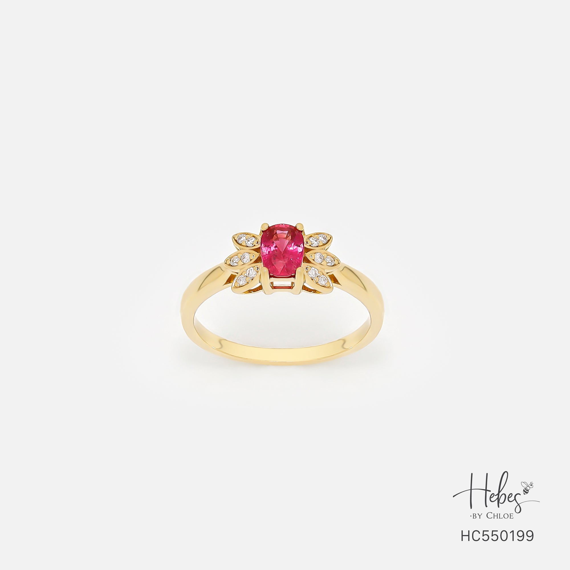 Ruby 14K Gold Diamond Ring HC550199