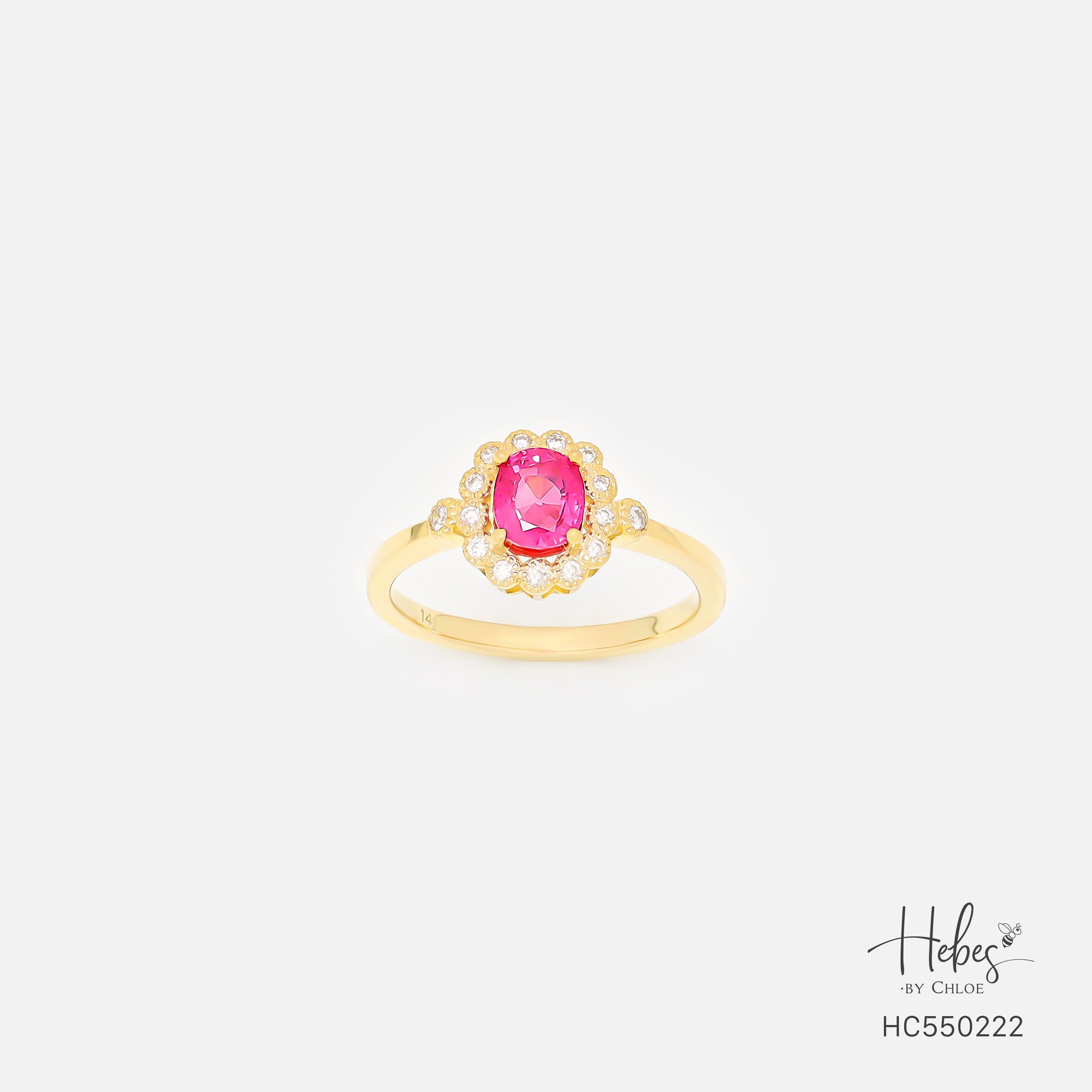 Ruby 14K Gold Diamond Ring HC550222