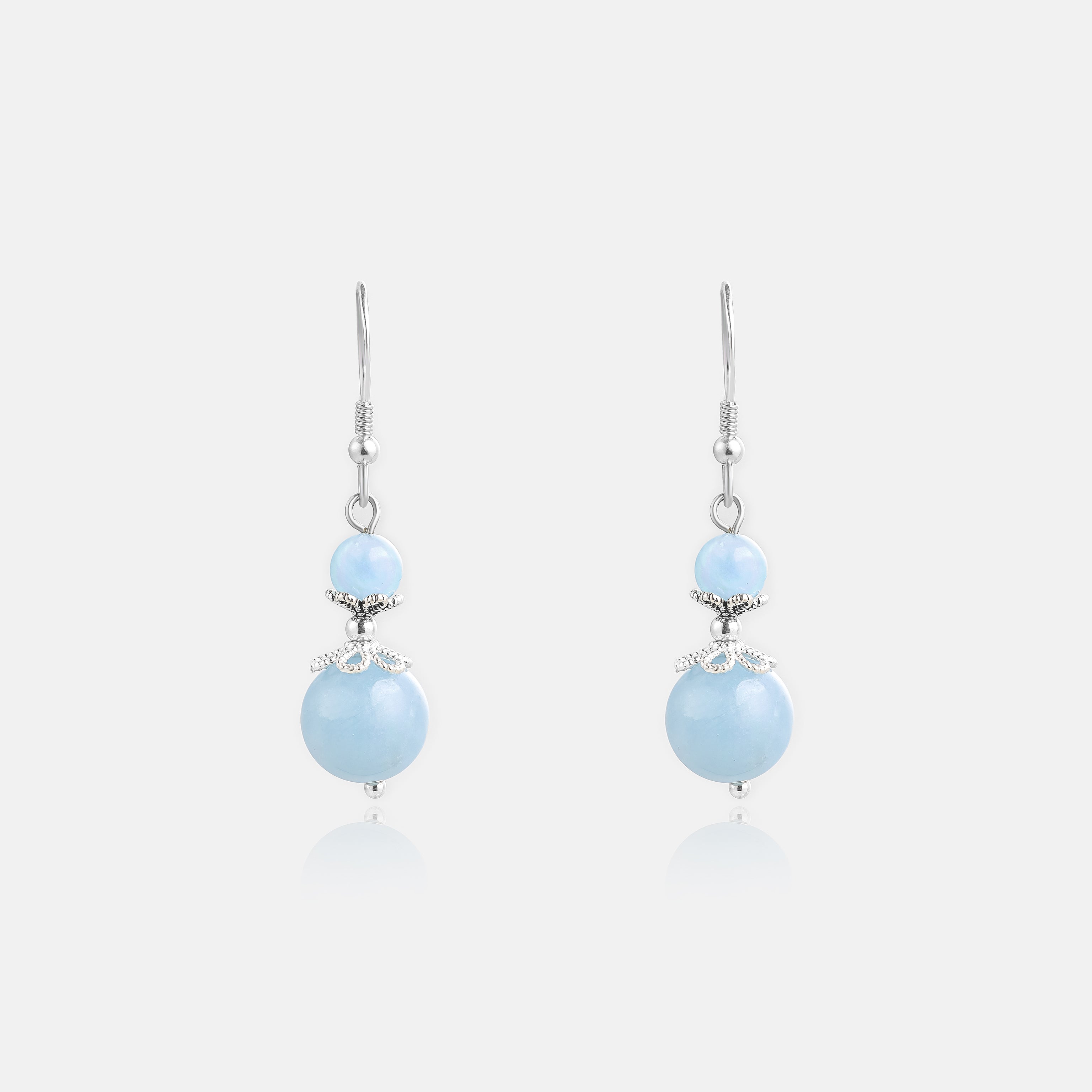 Hebes Design Silver Aquamarine Earrings HC555314