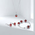 Hebes Red Rutilated Quartz Jewelry Set HC90111L