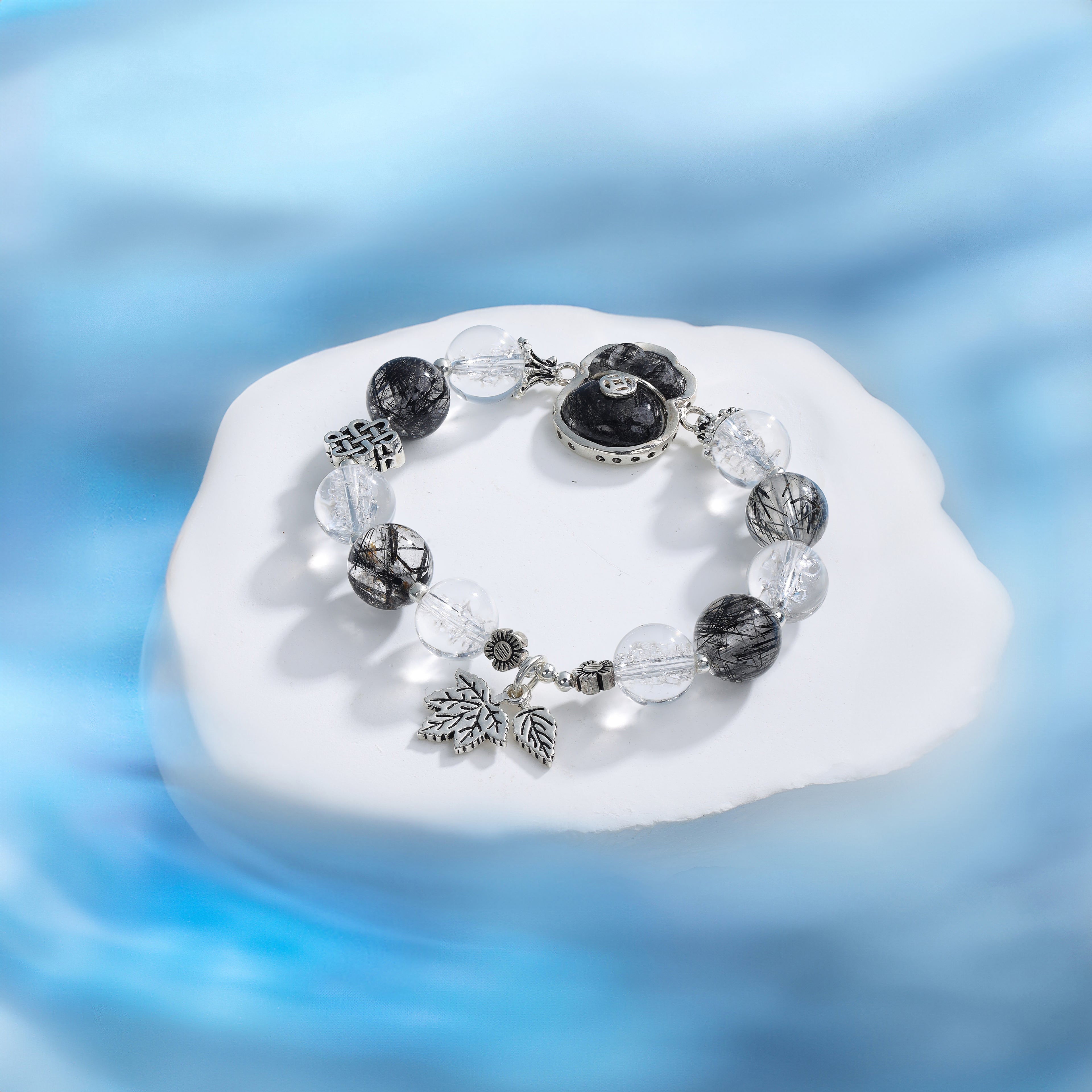 Hebes Black Rutilated Quartz Bracelet HC90136L