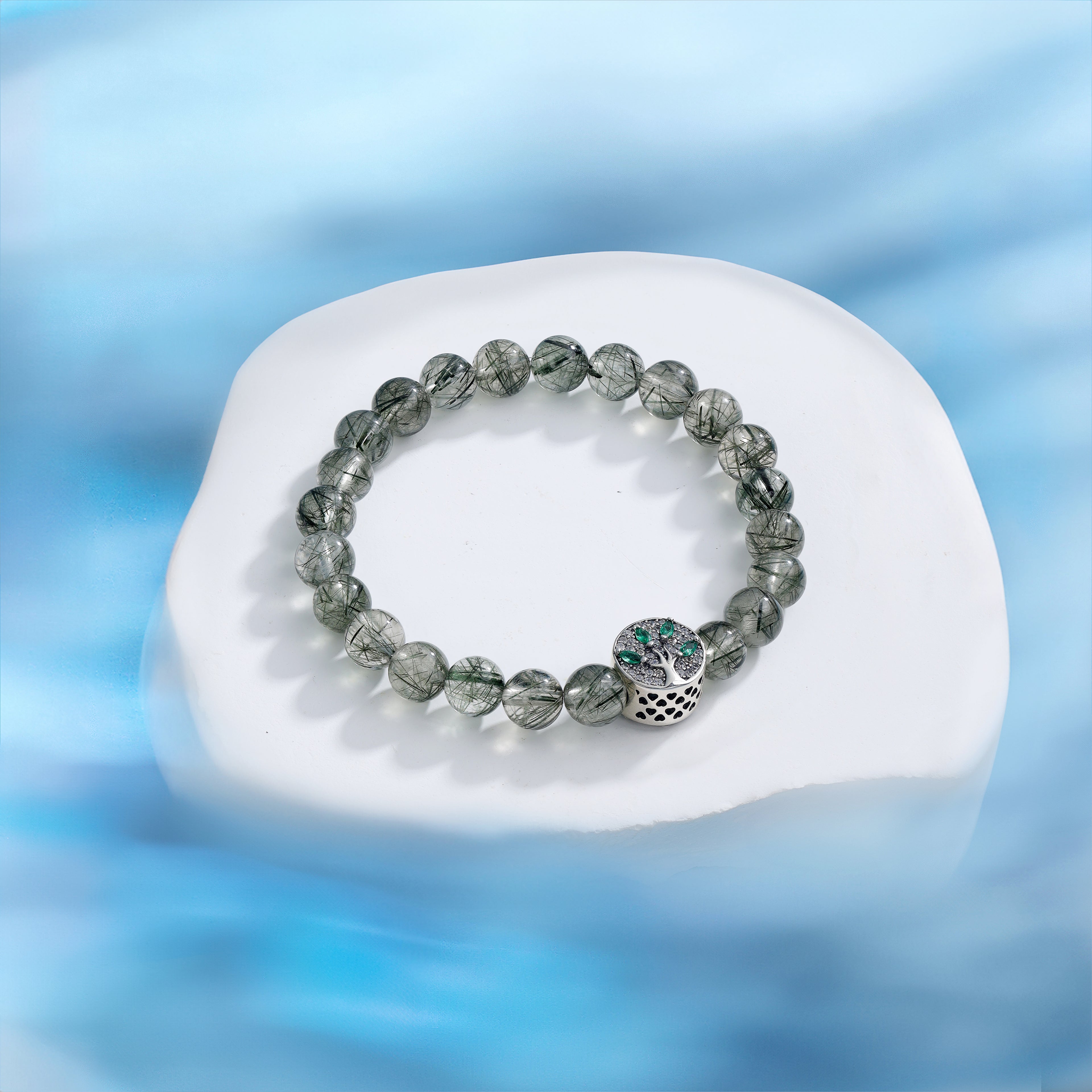 Hebes Green Rutilated Quartz Bracelet HC90142L