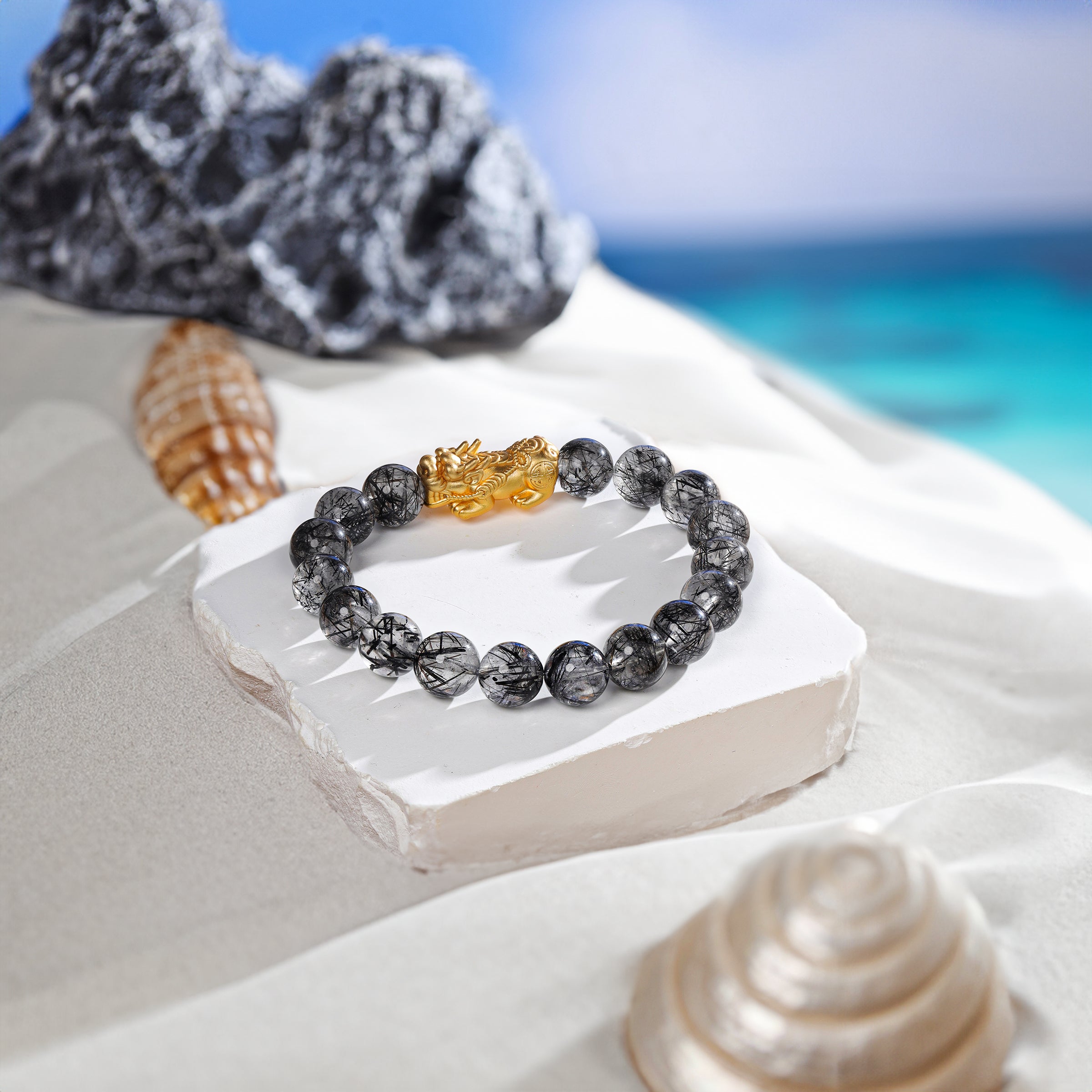 Hebes Grey Rutilated Quartz Bracelet HC90166L