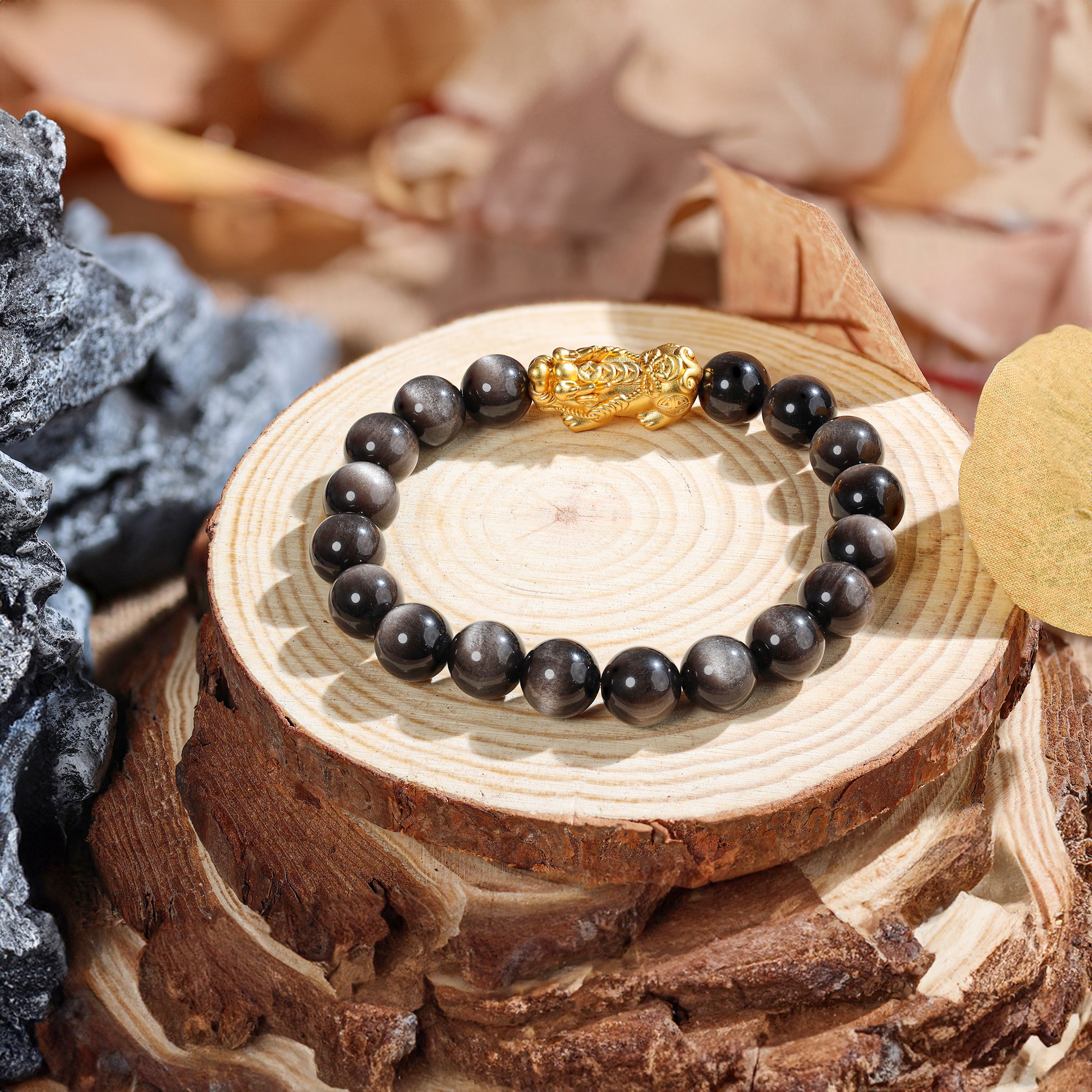 Hebes Grey Tiger Eye Bracelet HC90305L