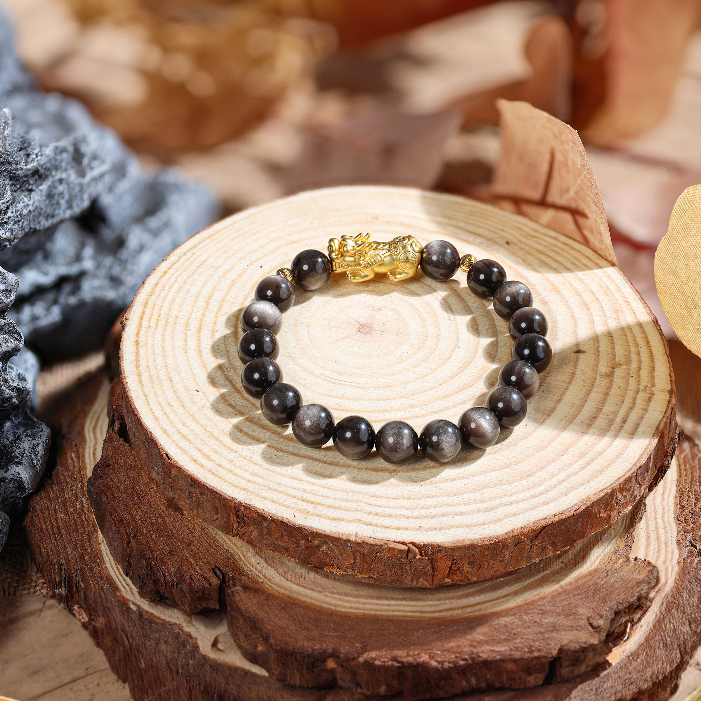 Hebes Grey Tiger Eye Bracelet HC90309L