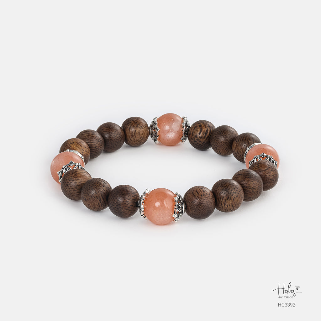 Vietnamese Agarwood Sunstone Bracelet HC3392