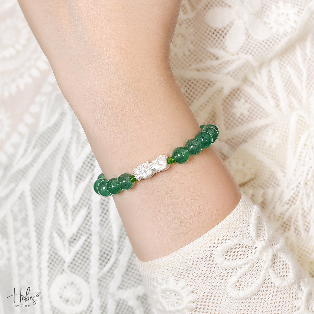 Hebes Green Strawberry Quartz Bracelet HC3028