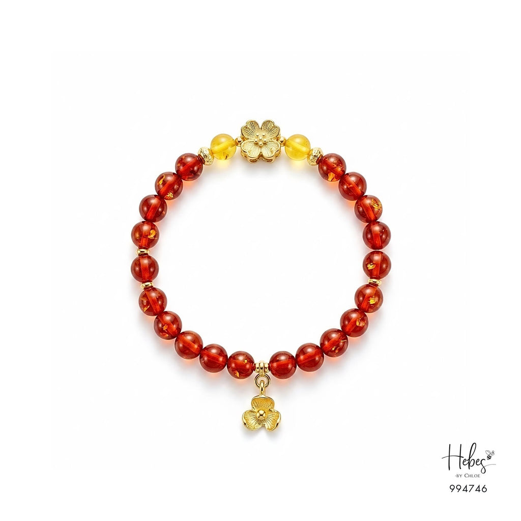 Amber Blossom Beaded Bracelet 994746