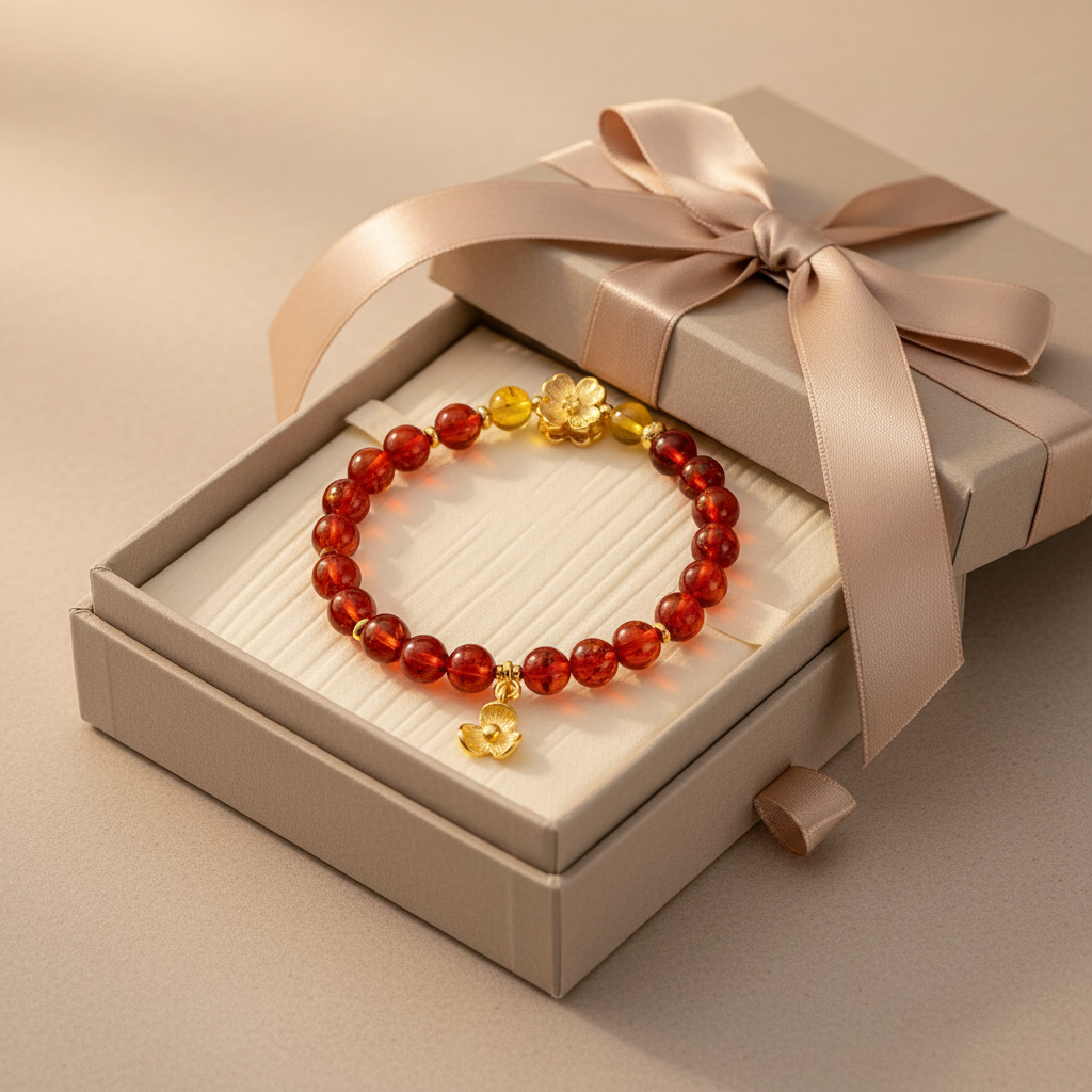 Amber Blossom Beaded Bracelet 994746
