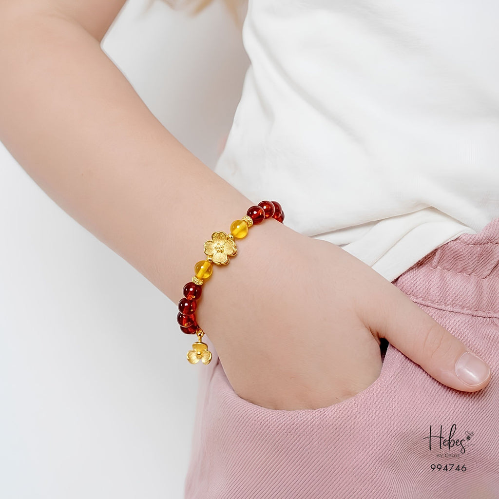 Amber Blossom Beaded Bracelet 994746