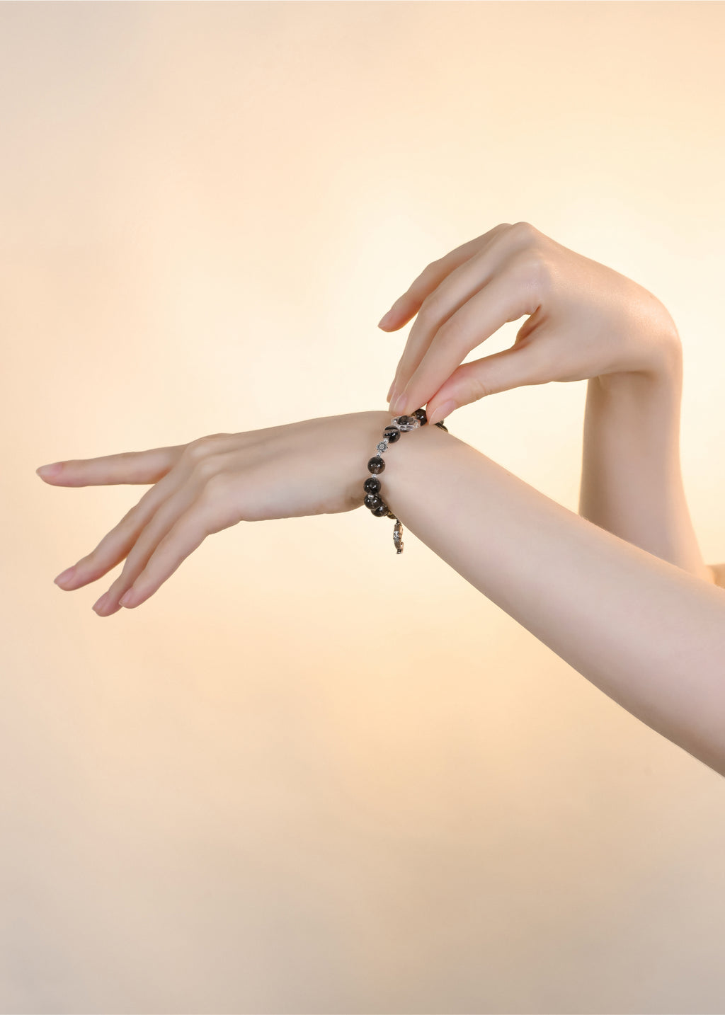 The Oasis Midnight Shadow Black Rutilated Quartz Bracelet