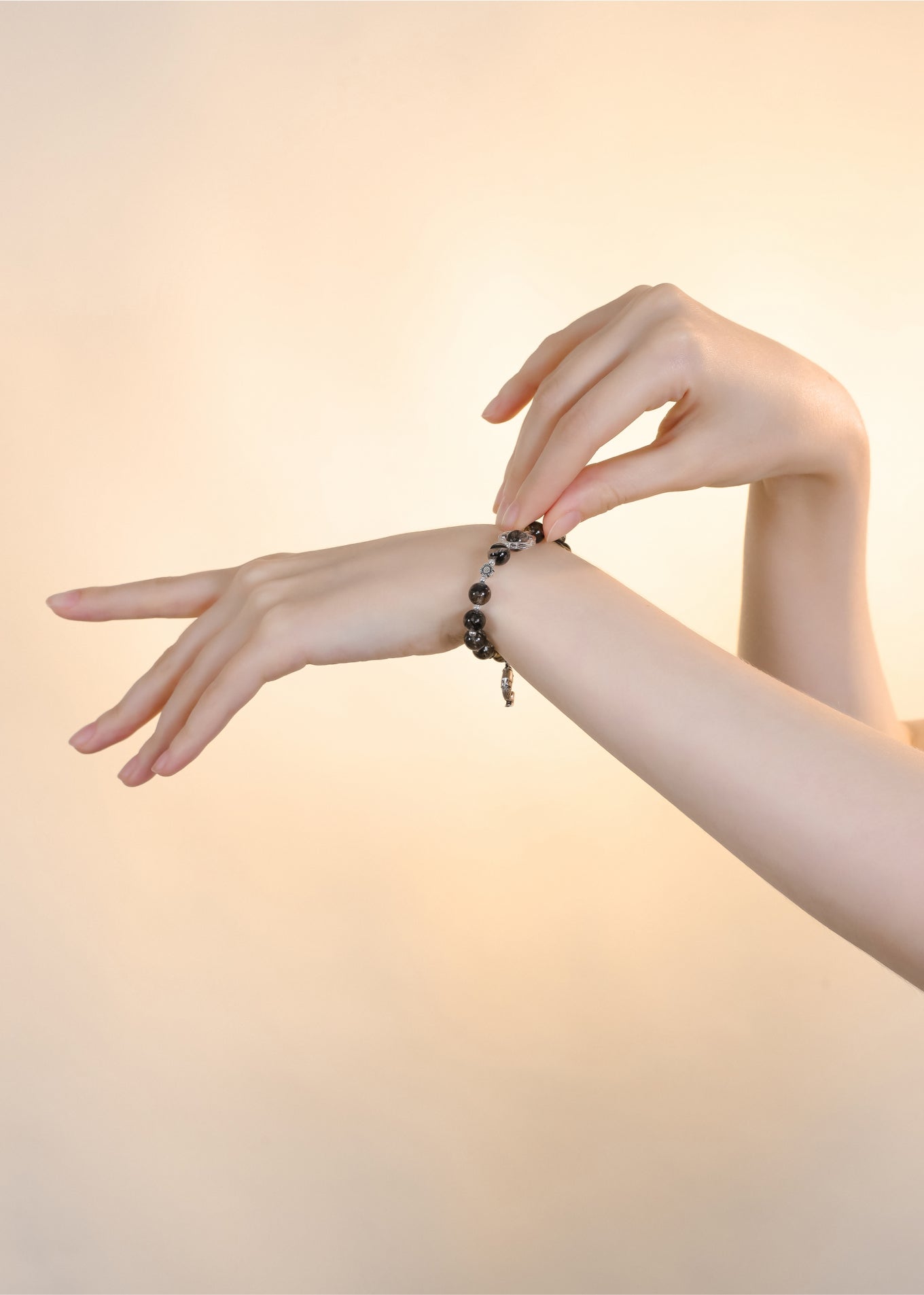The Oasis Midnight Shadow Black Rutilated Quartz Bracelet