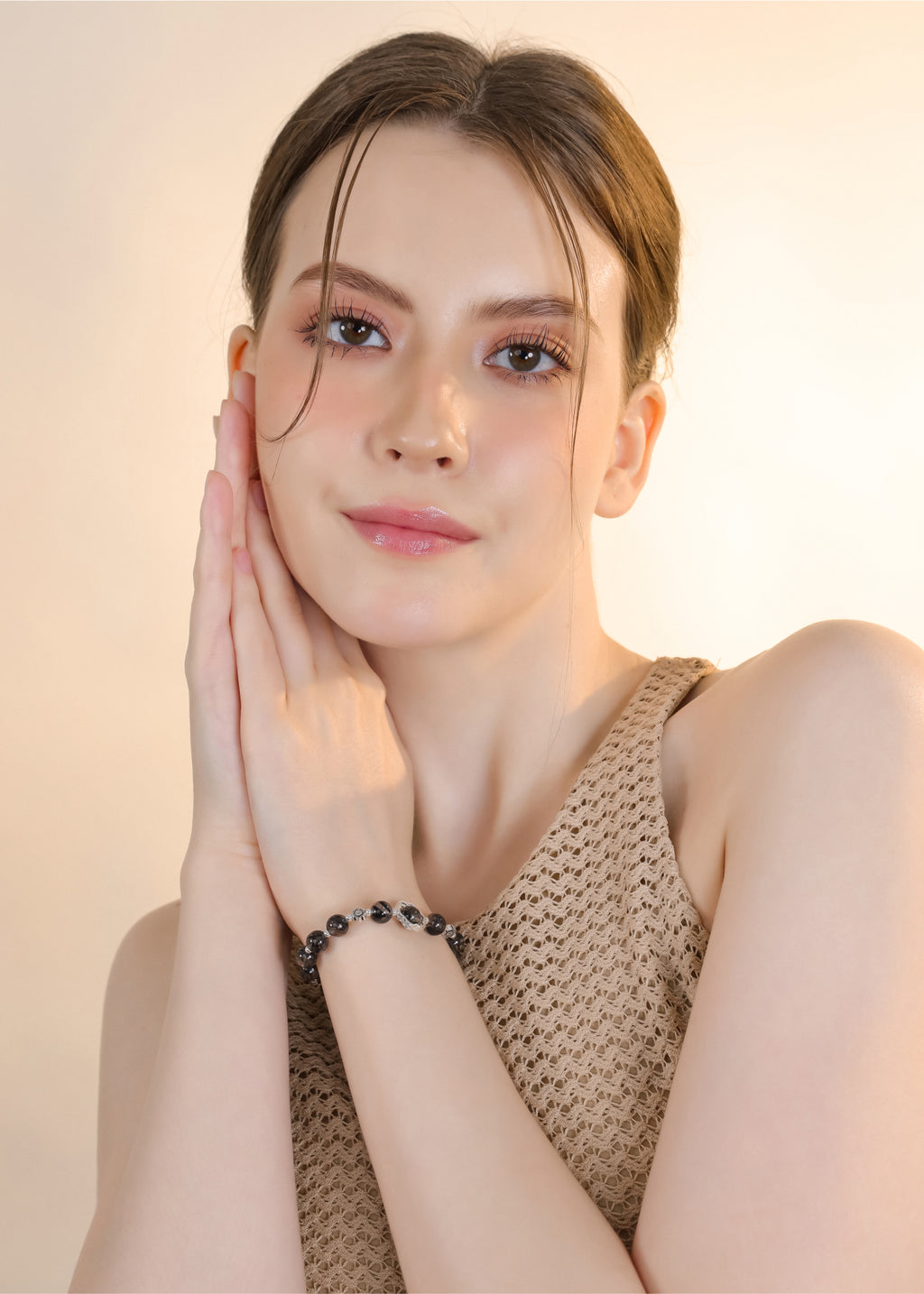 The Oasis Midnight Shadow Black Rutilated Quartz Bracelet