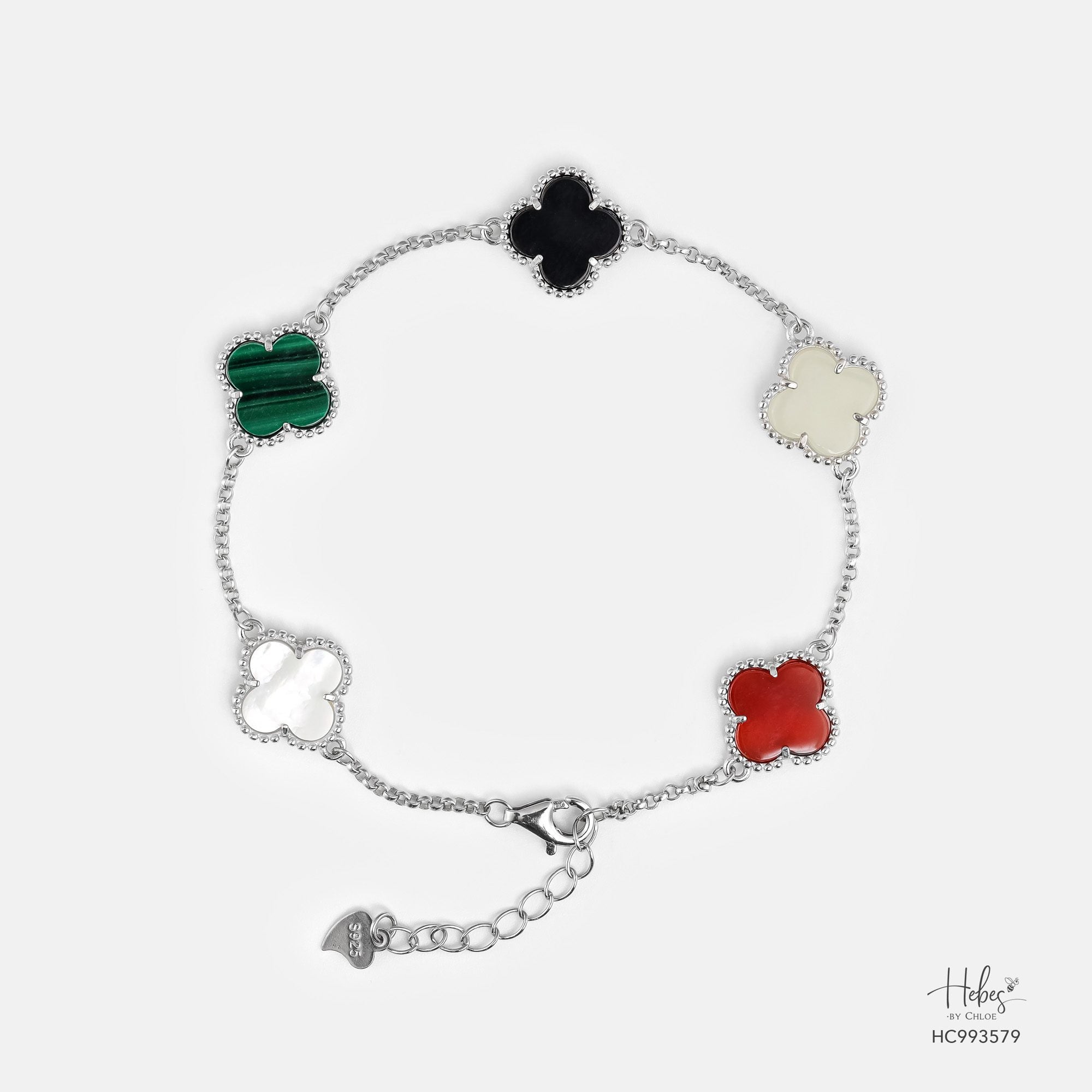 Moonstone - Malachit - Black Onyx - Red Agate Bracelet 993579