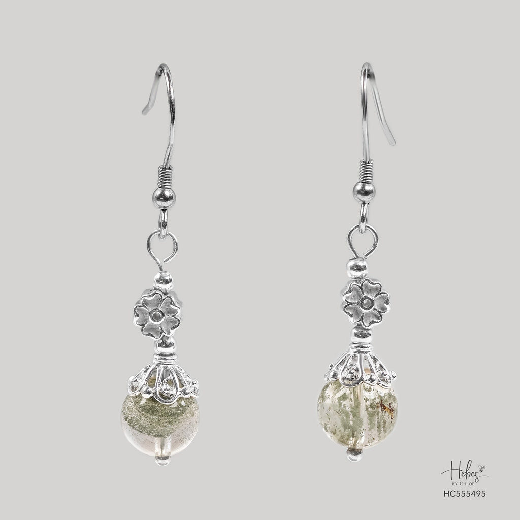 Winter Wonderland Crystal Wings Lodolite Earrings 555495