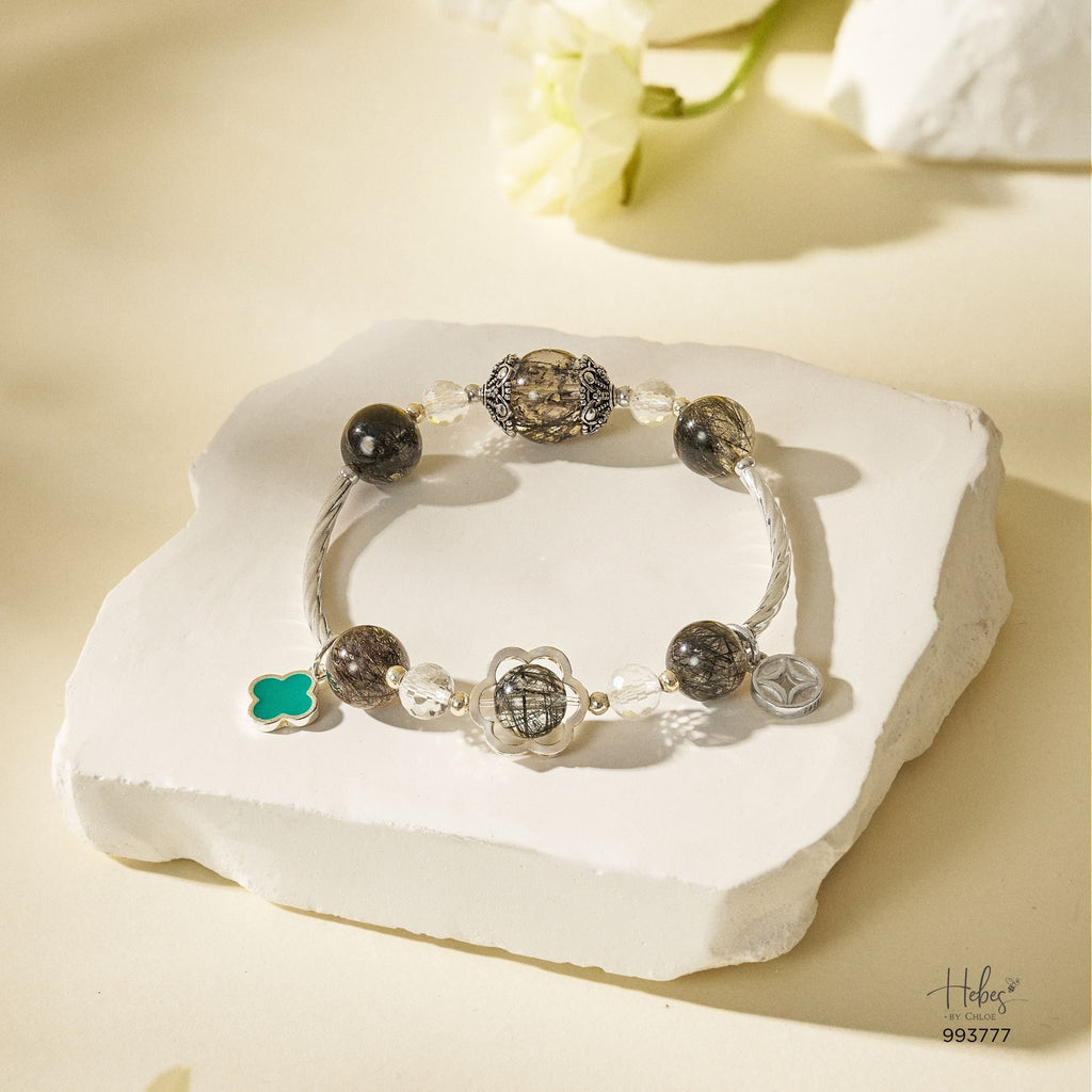Angel Hair Black Rutilated Quartz Bracelet 993777