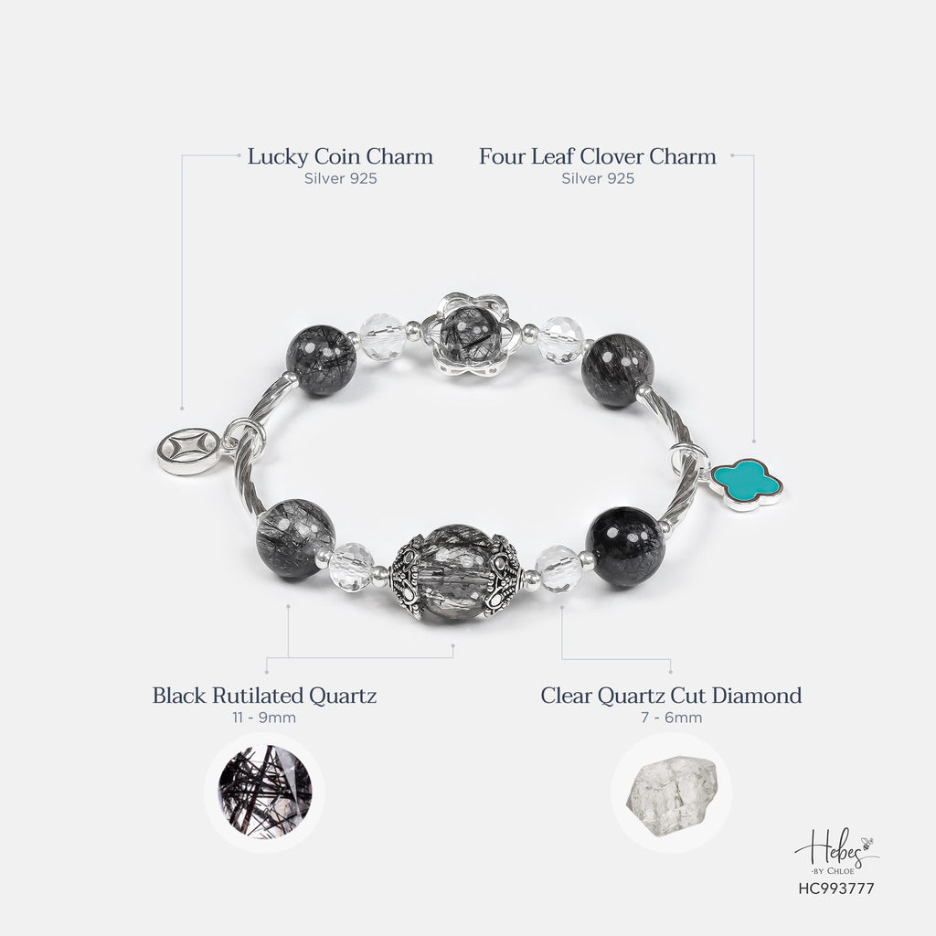 Angel Hair Black Rutilated Quartz Bracelet 993777
