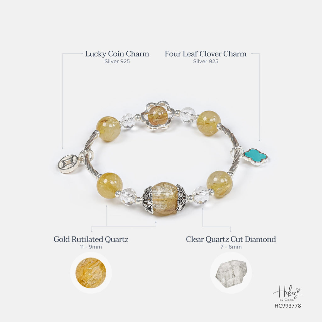 Angel Hair Golden Rutilated Quartz Bracelet 993778