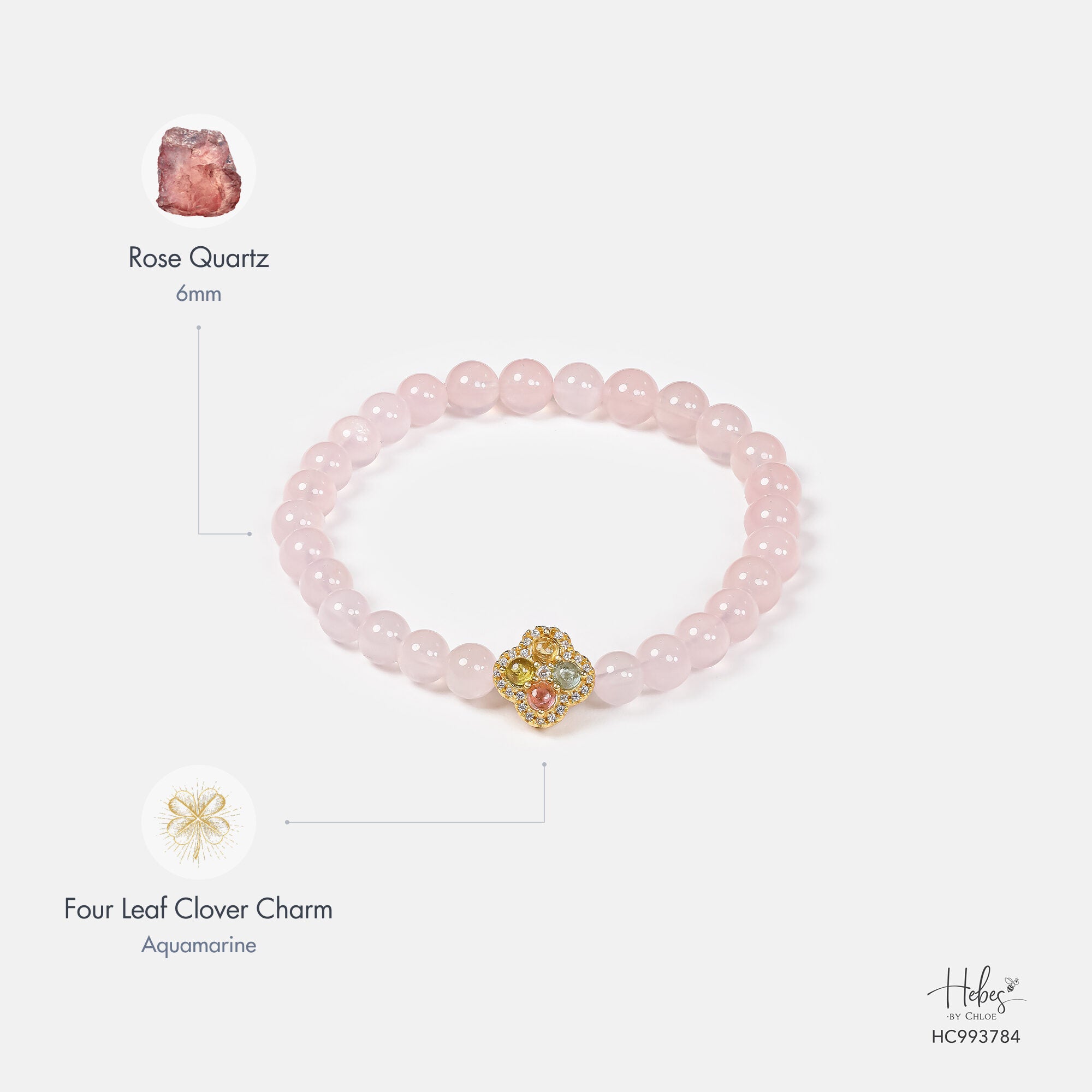 Glimmer Rose Quartz Bracelet 993784
