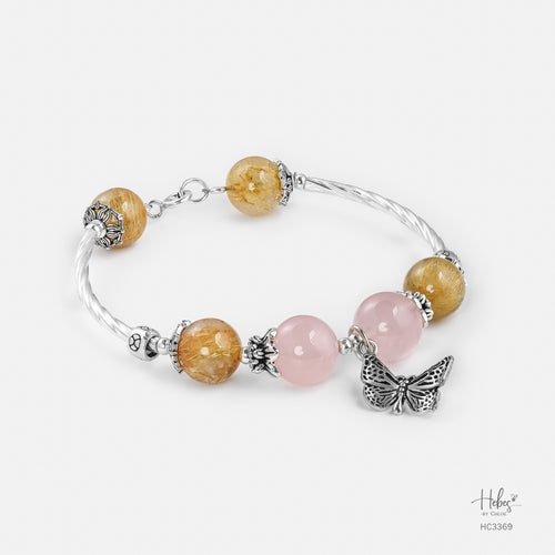 Abundance Collection Prosperity Magnet Rose Quartz Bracelet