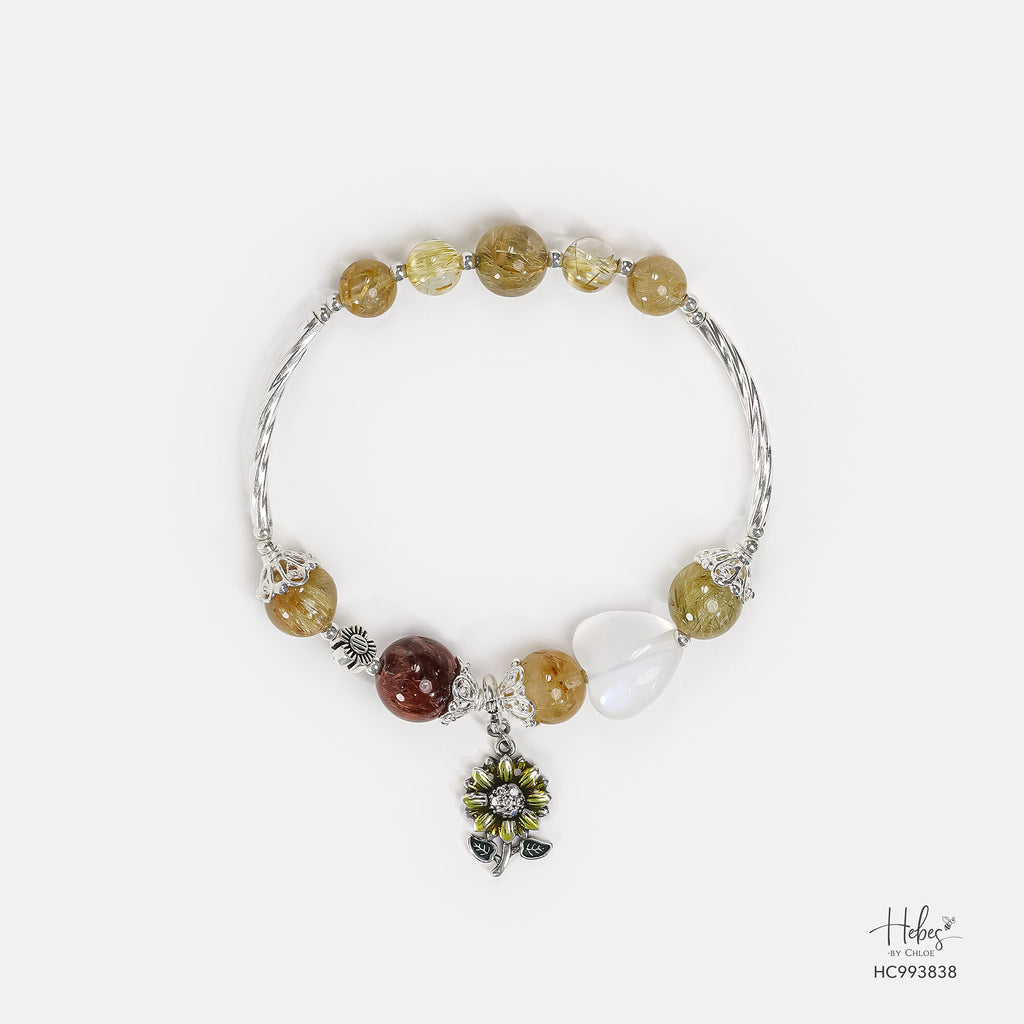 Spiritual Renewal Yellow Rutilated Quartz Bracelet 993838