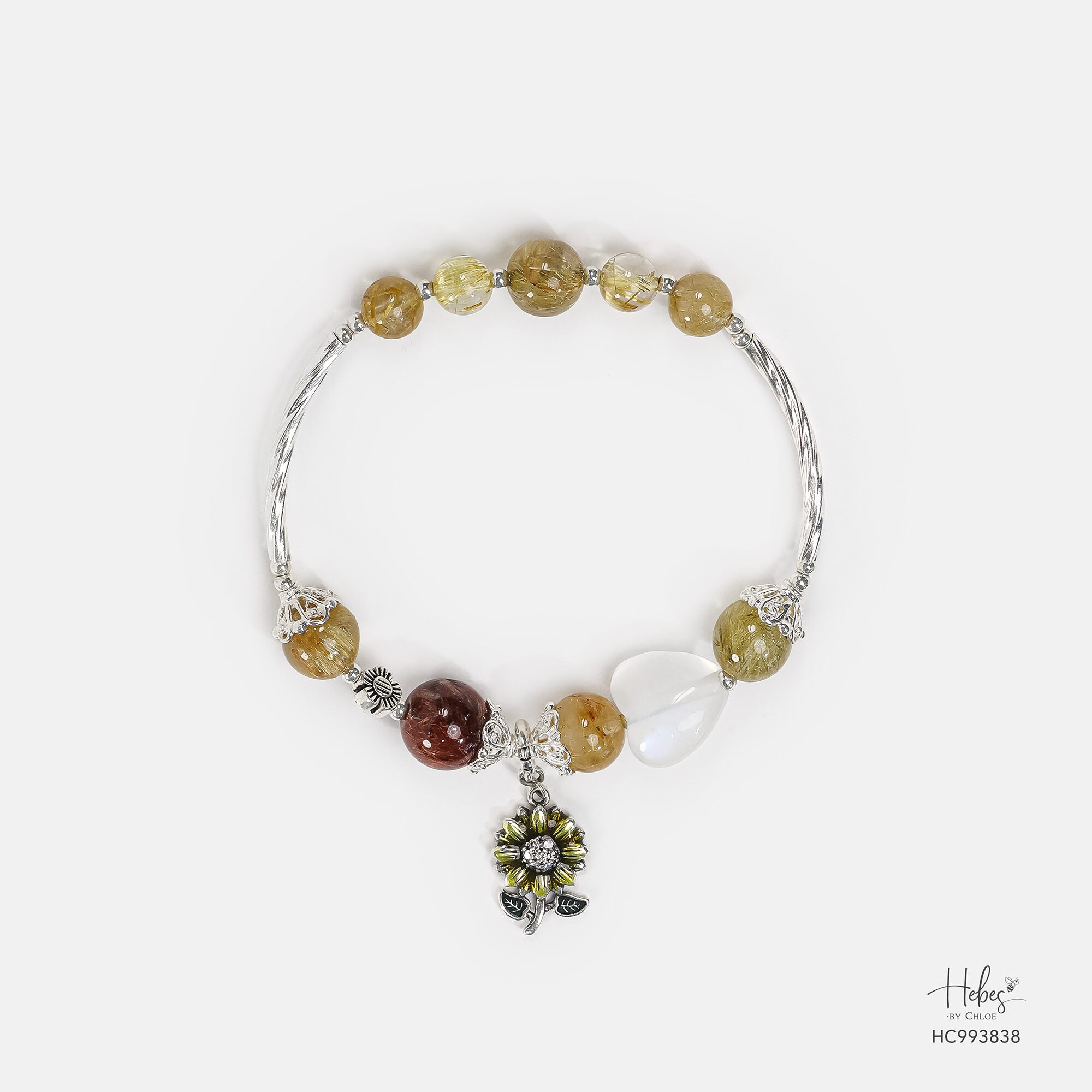 Spiritual Renewal Yellow Rutilated Quartz Bracelet 993838