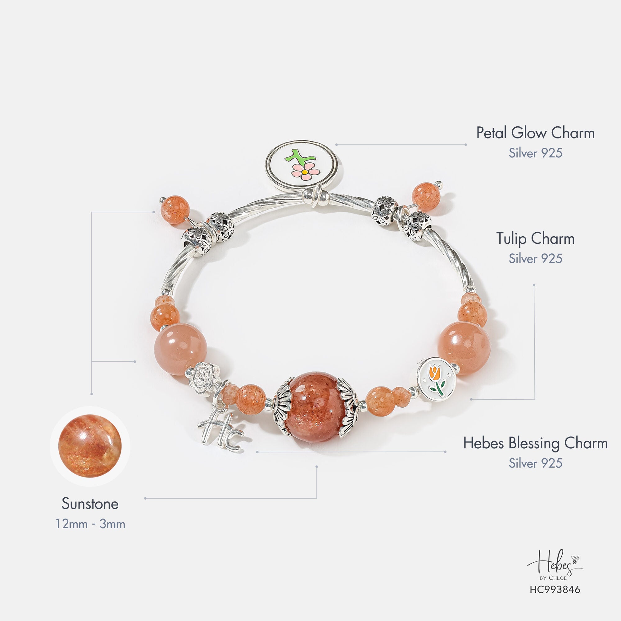 Earth Aura Sunstone Bracelet 993846