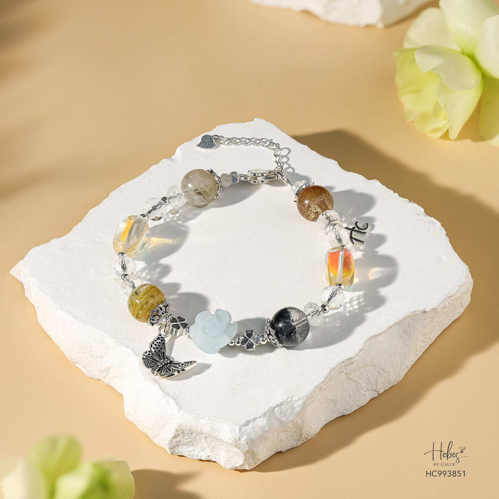 Earth Aura Yellow Lodolite Quartz Bracelet 993851