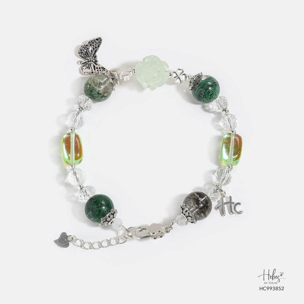 Earth Aura Green Lodolite Quartz Bracelet 993852