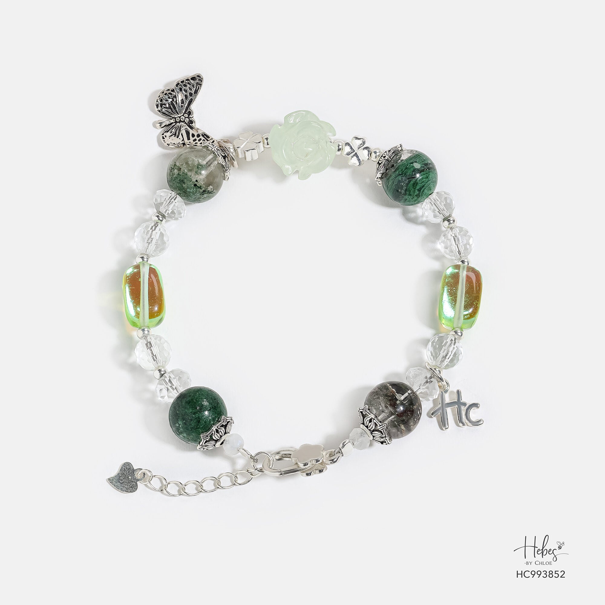 Earth Aura Green Lodolite Quartz Bracelet 993852