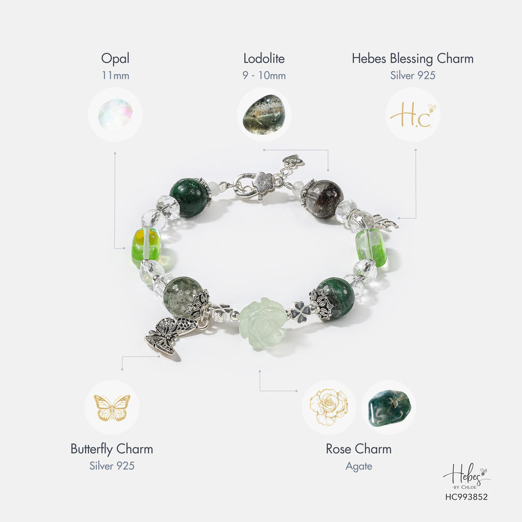Earth Aura Green Lodolite Quartz Bracelet 993852