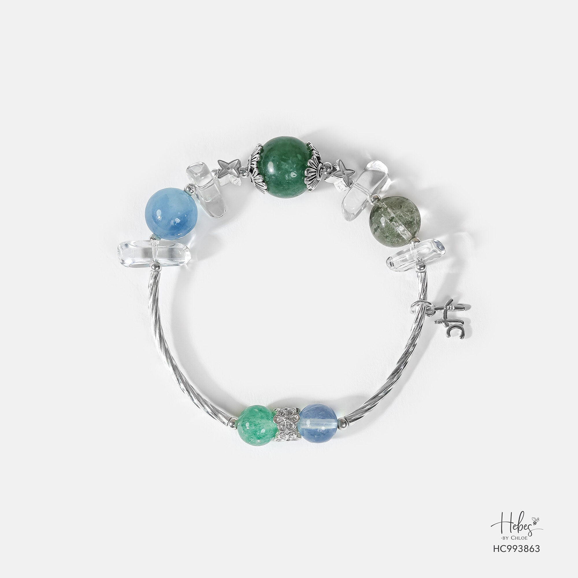 Summer Retreat Green Strawberry Quartz Bracelet 993863