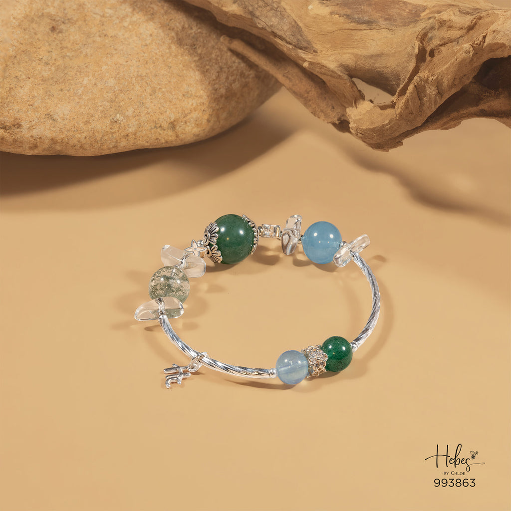 Summer Retreat Green Strawberry Quartz Bracelet 993863