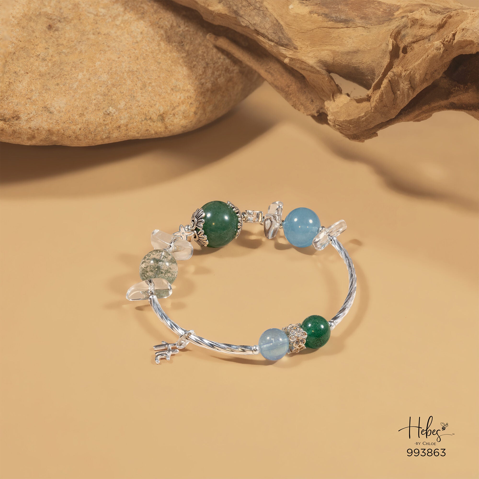 Summer Retreat Green Strawberry Quartz Bracelet 993863