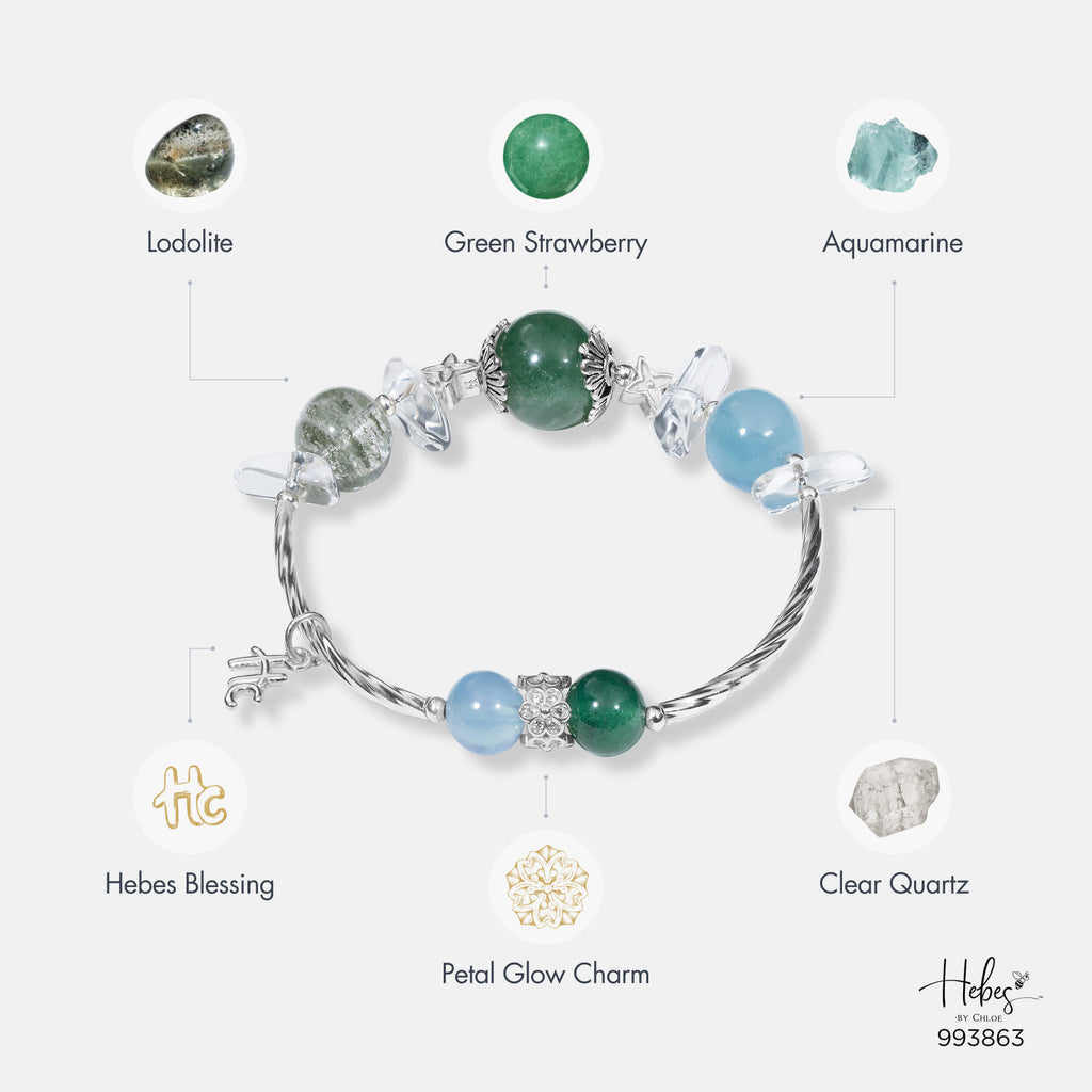 Summer Retreat Green Strawberry Quartz Bracelet 993863