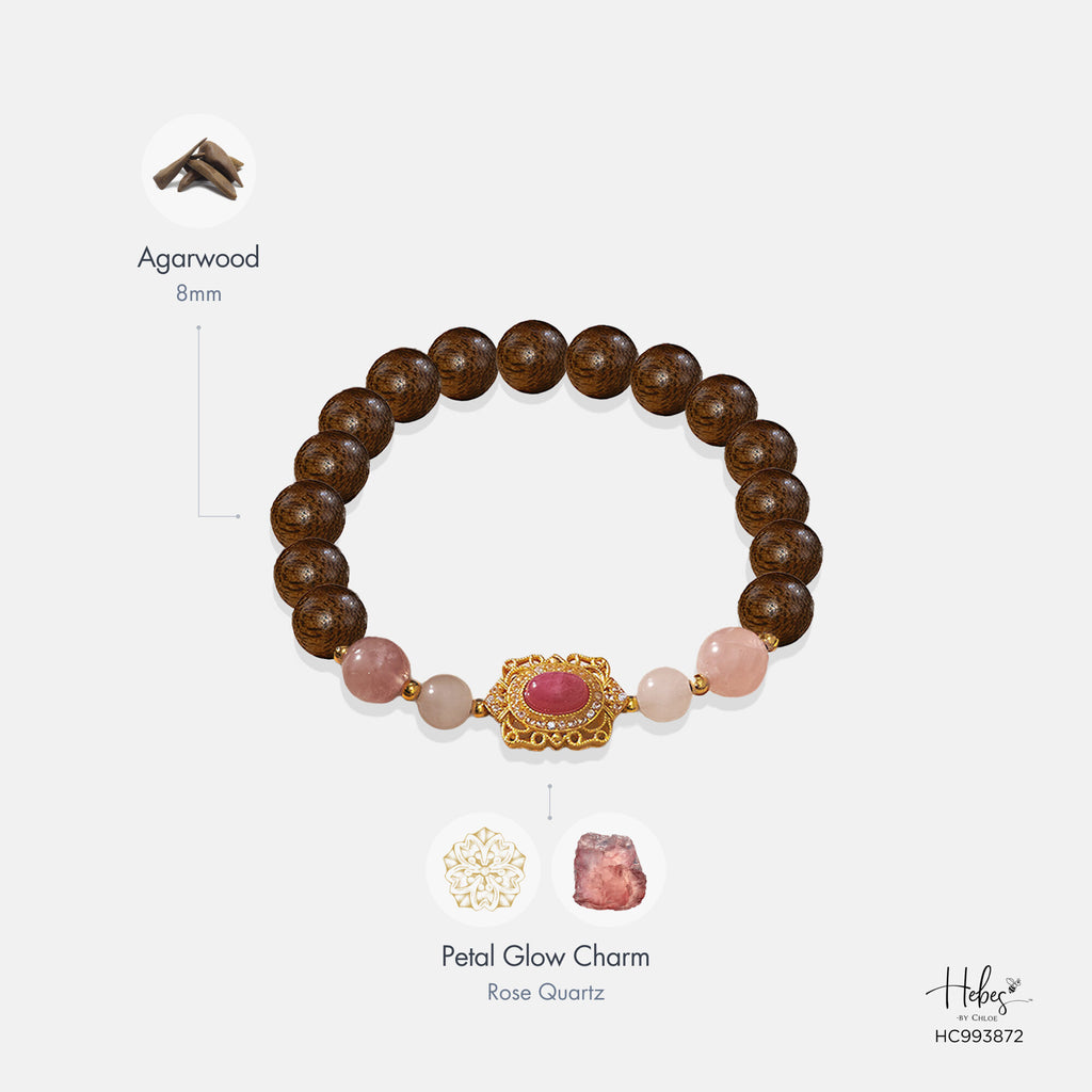 Vietnamese Agarwood Rose Quartz Bracelet 993872