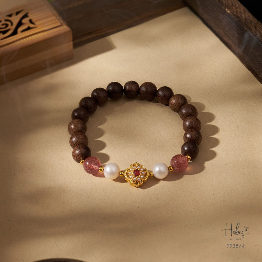Vietnamese Agarwood Red Strawberry Bracelet  993874