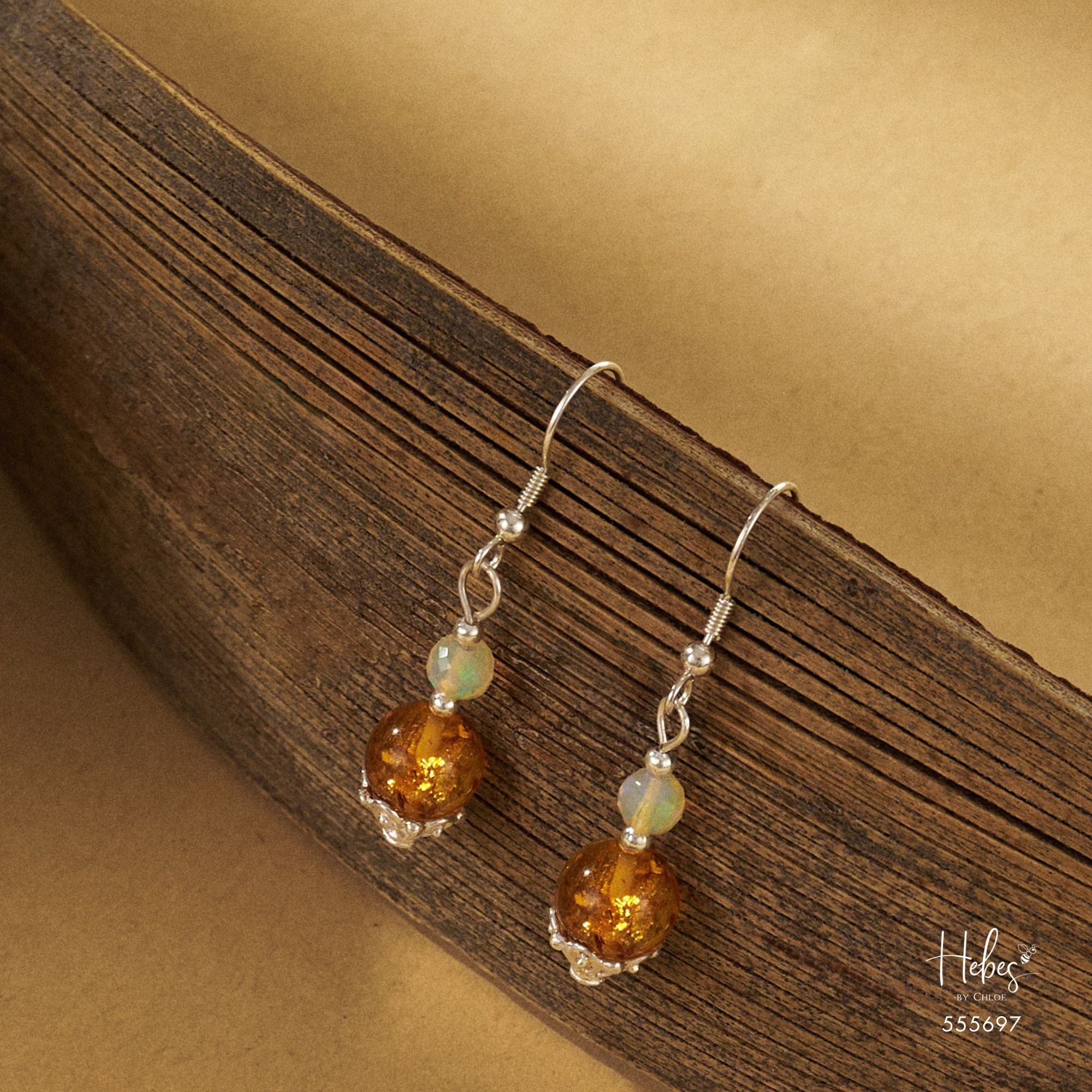 Summer Retreat Amber Earrings 555697